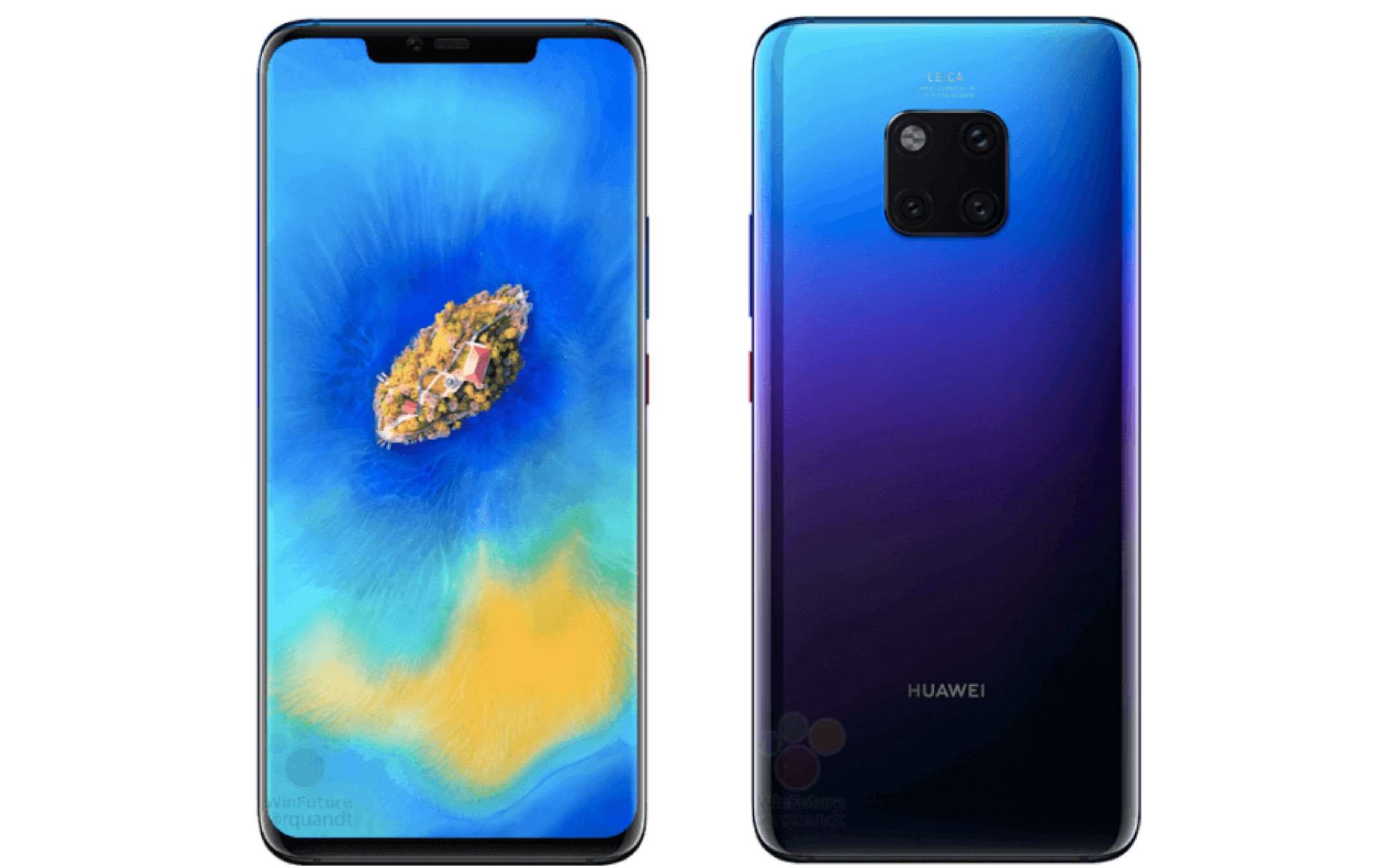 Huawei Mate 20 Pro: i primi render completi