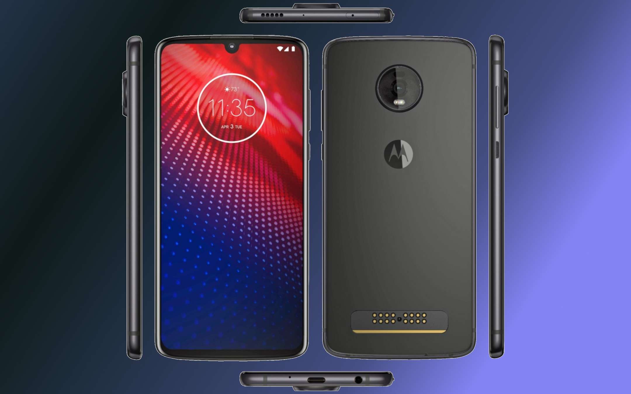 Motorola Moto Z4: un render lo mostra a 360 gradi