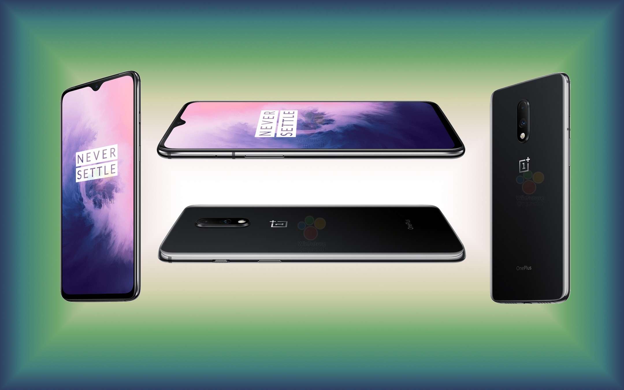 OnePlus 7: nuovi render leak mostrano il notch