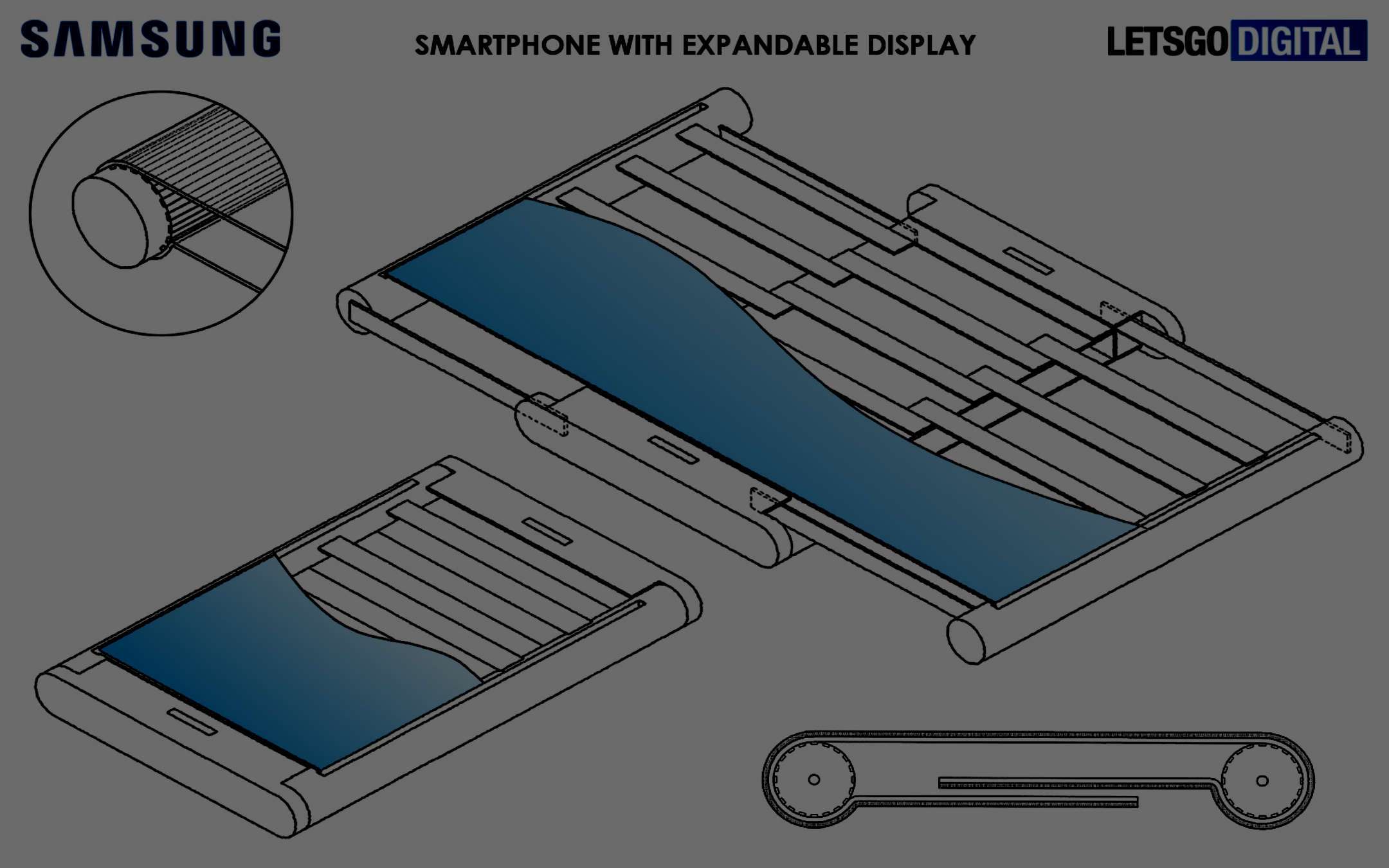 Samsung: lo smartphone con display che si srotola