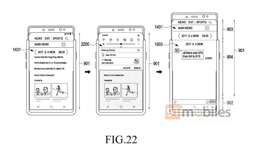 Samsung rollable bevetto