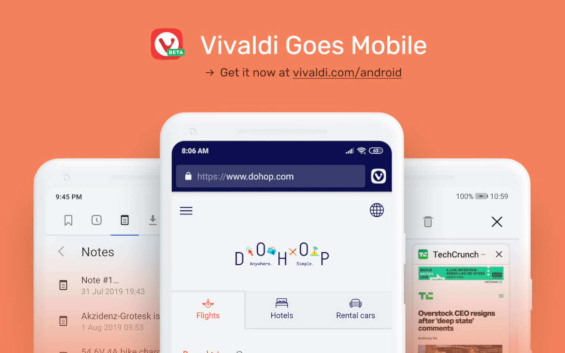 Vivaldi browser diventa mobile e sbarca su Android