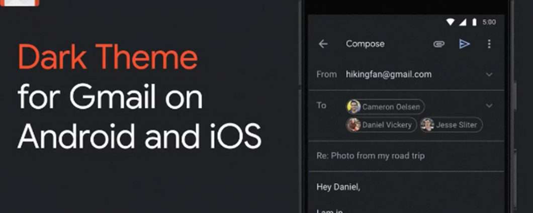 gmail dark theme mode 10 e iOS mode dark Android Gmail: ecco la per