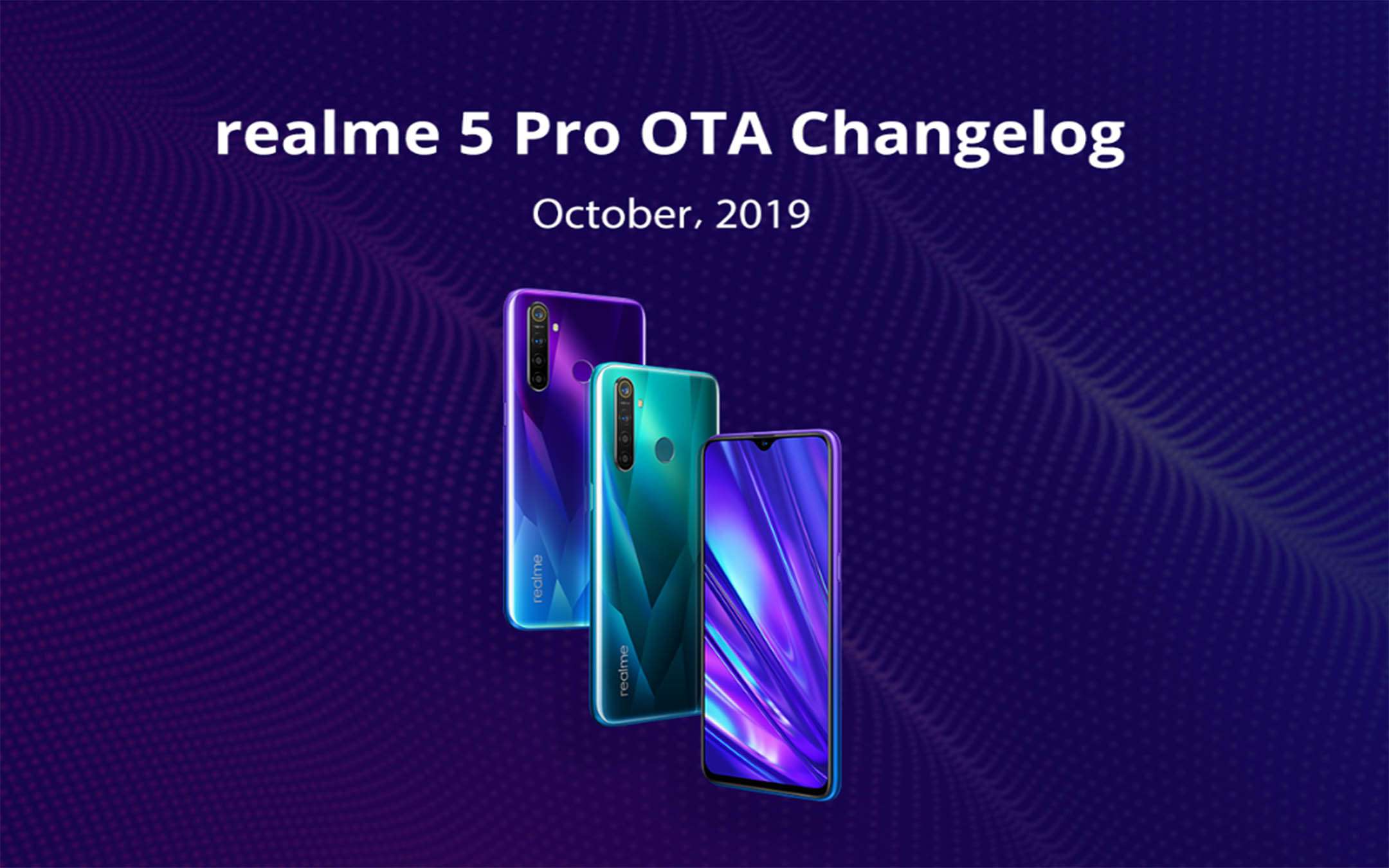 Realme 5 Pro: aggiornamento porta modalità dark