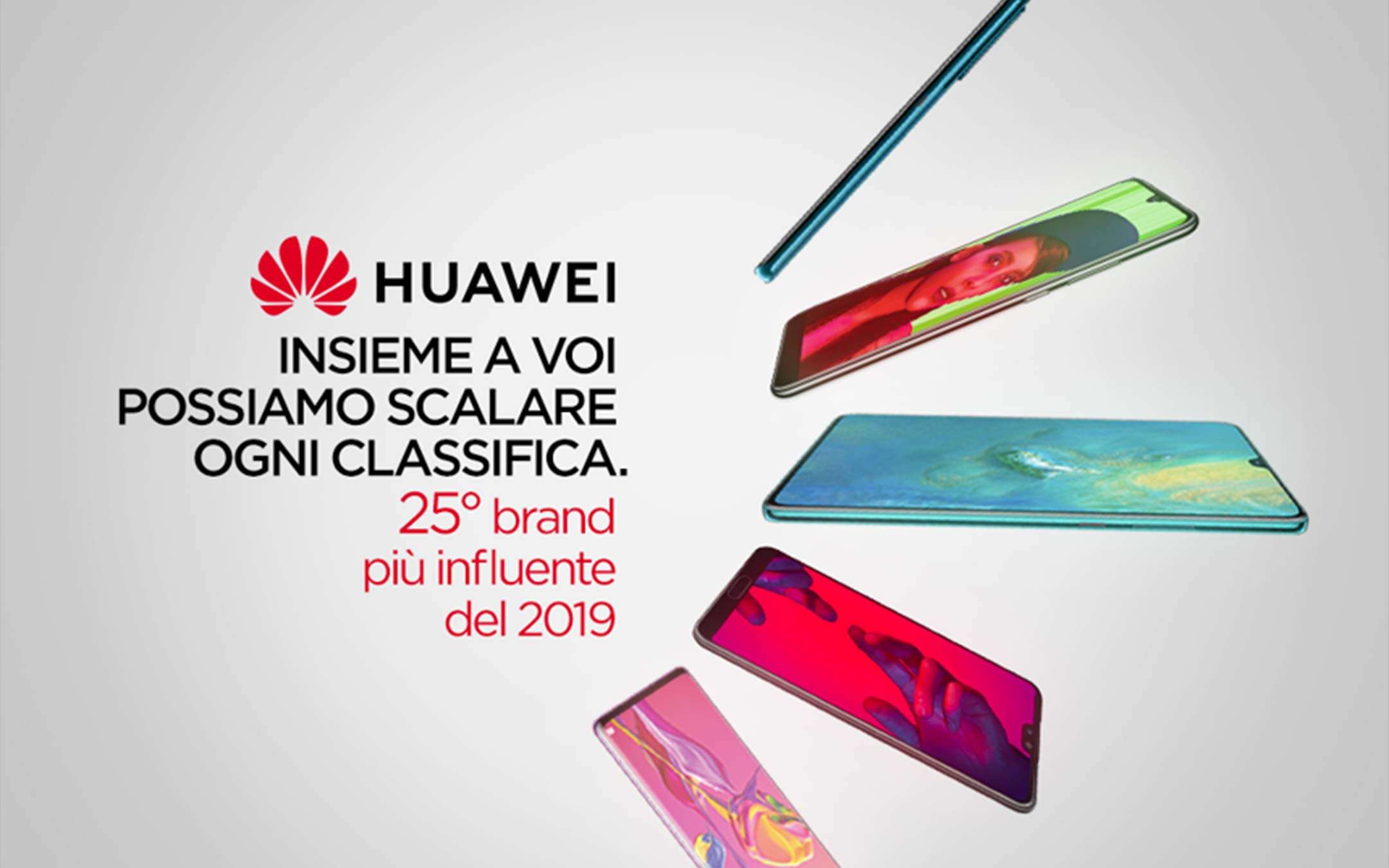 Huawei è fra i brand più influenti d'Italia