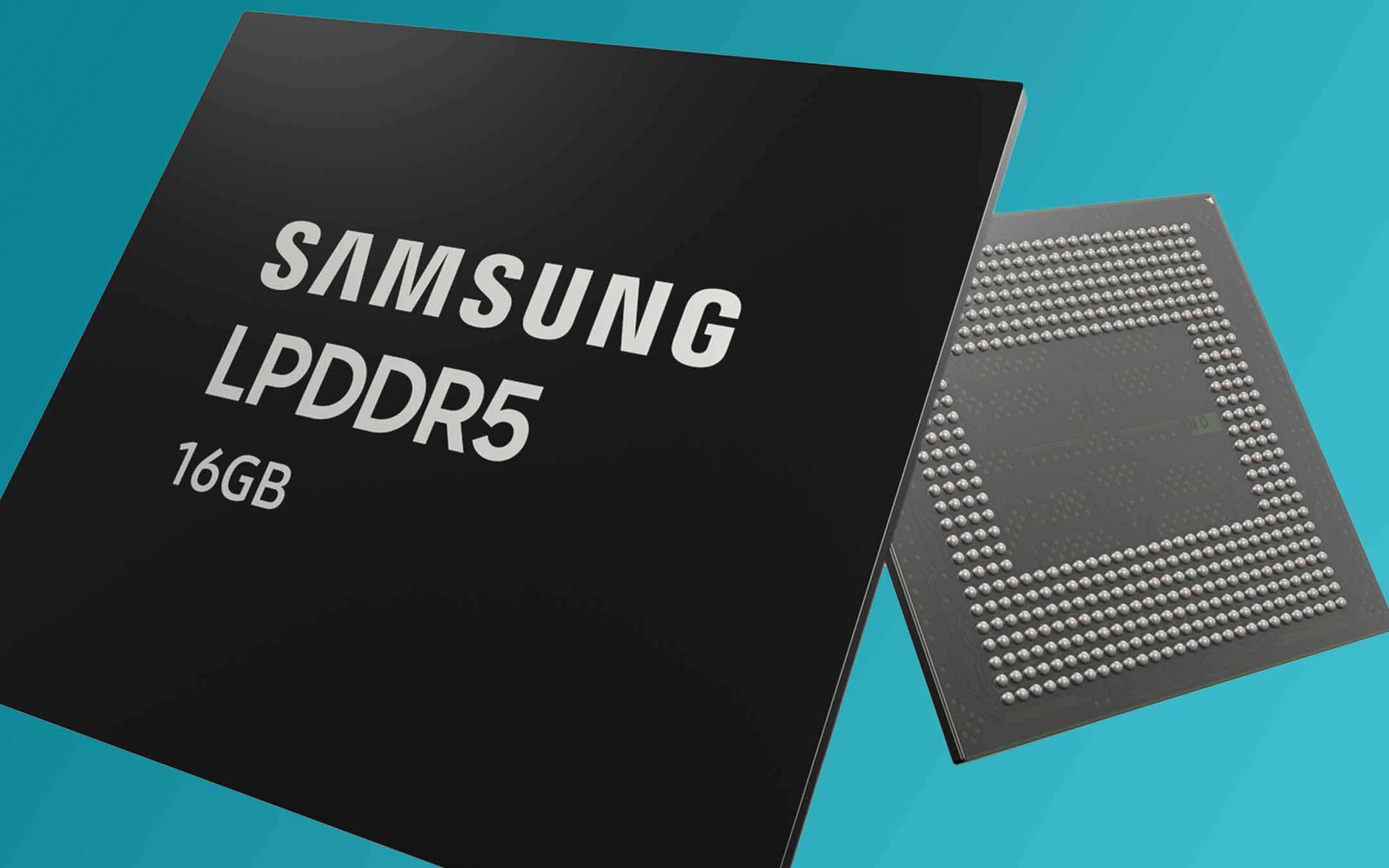 Samsung: RAM LPDDR5 da 16GB in produzione di massa