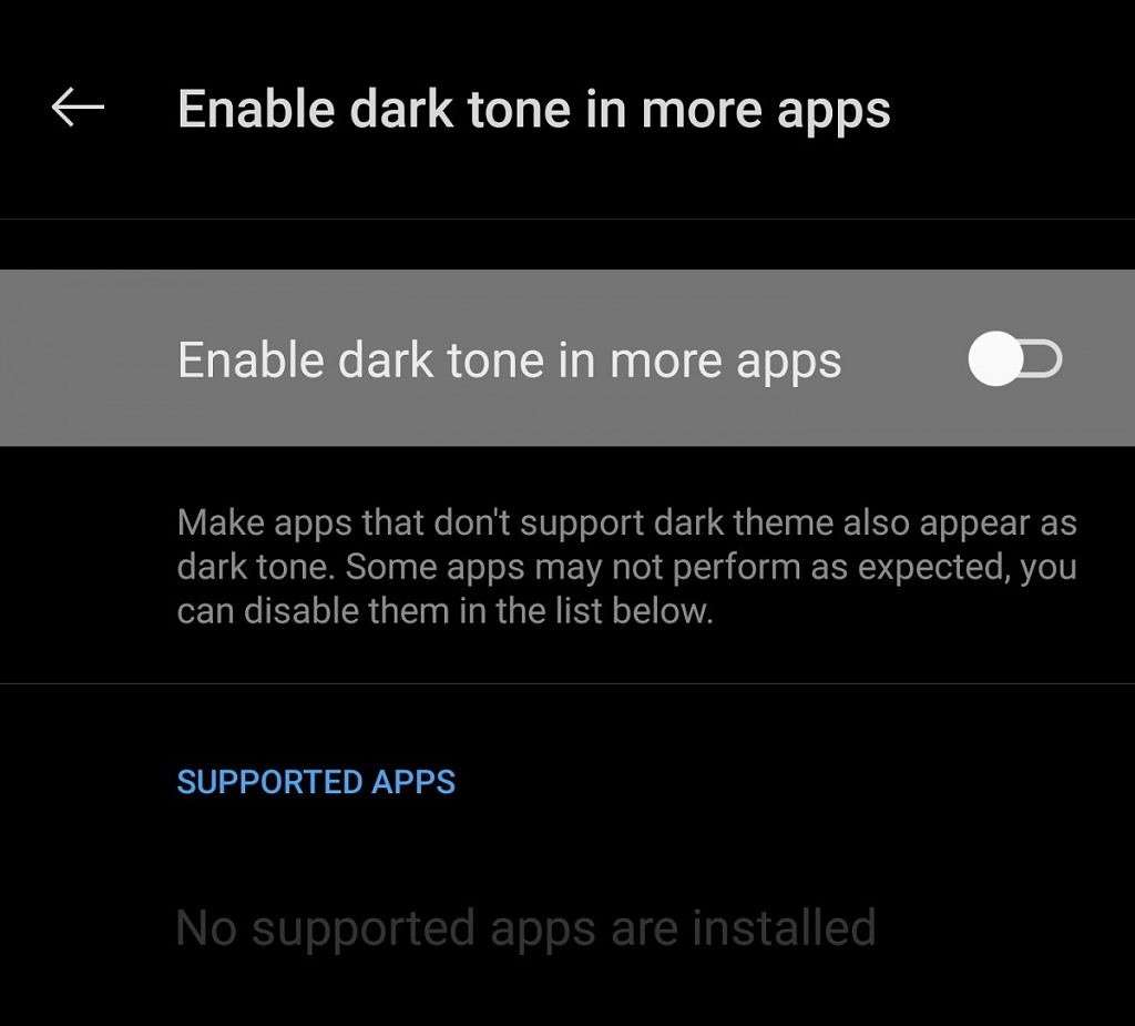 OnePlus Global Dark Mode