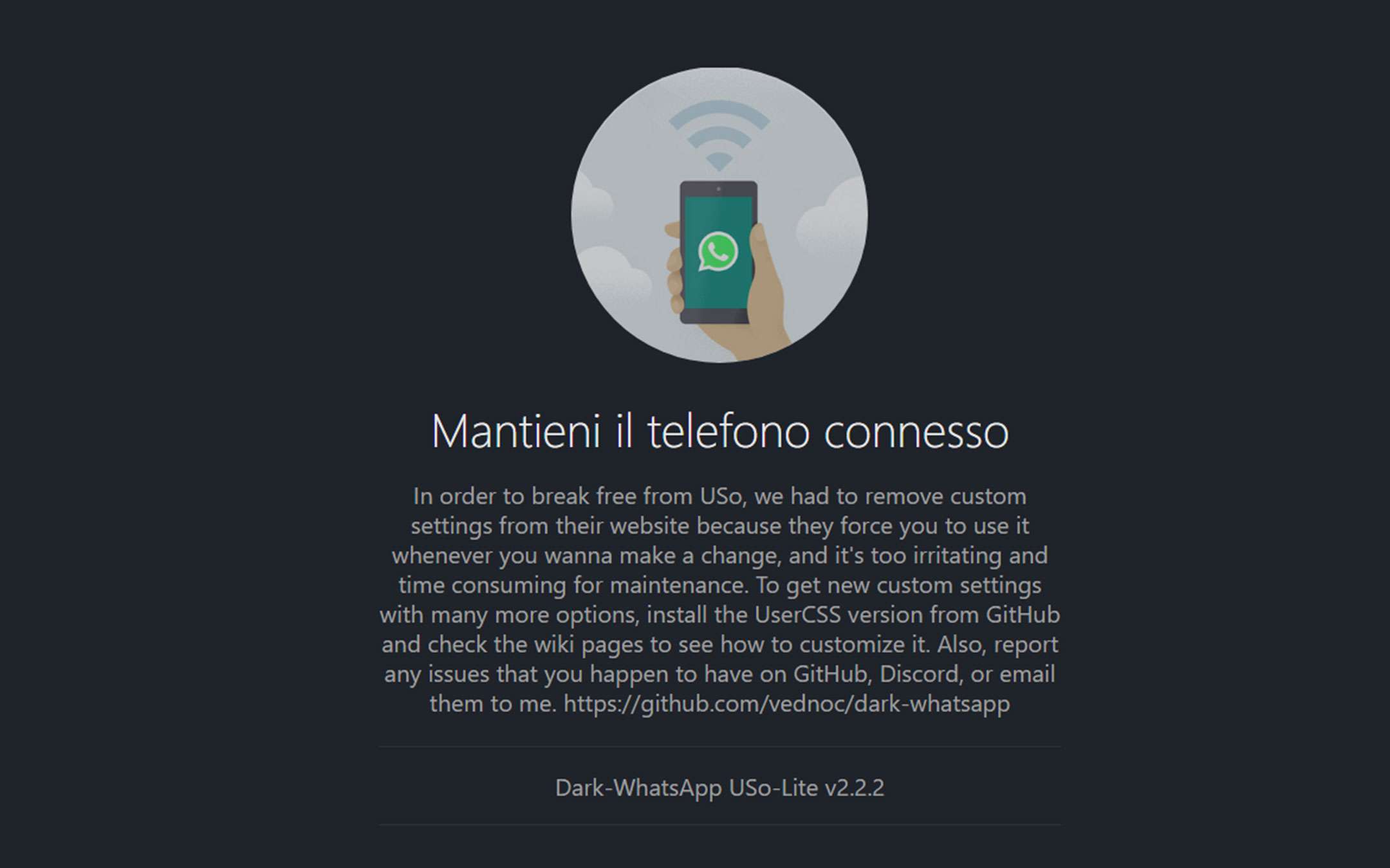 WhatsApp Web, tema dark: come averlo subito