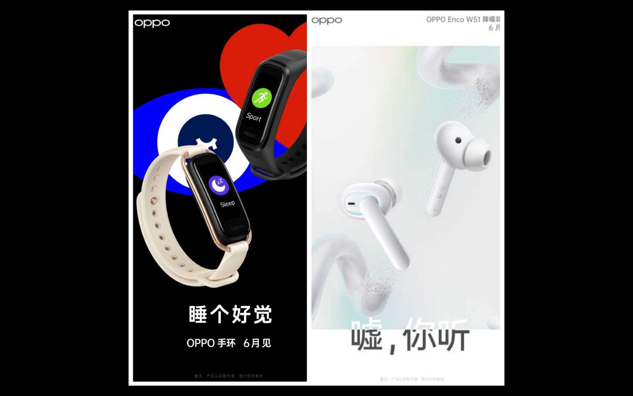 Oppo Band e Oppo Enco W51: foto teaser ufficiali