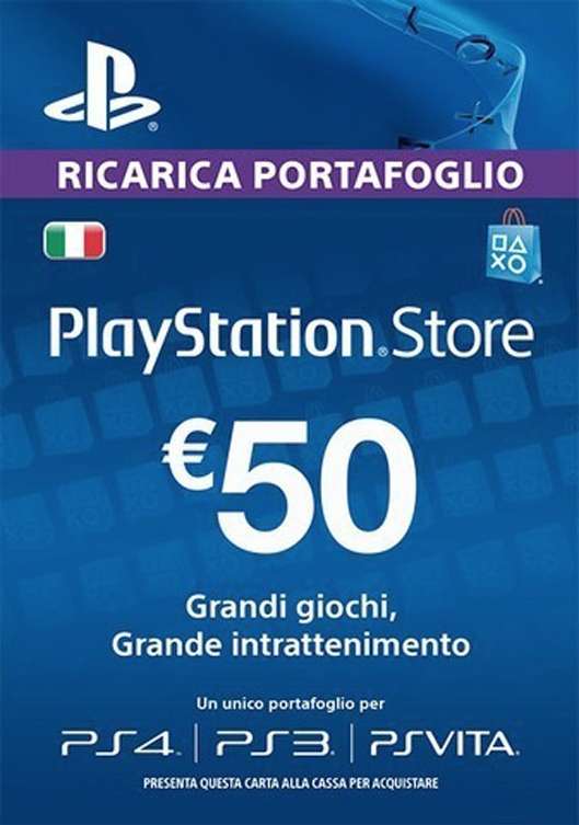 playstation store ricarica 50 euro