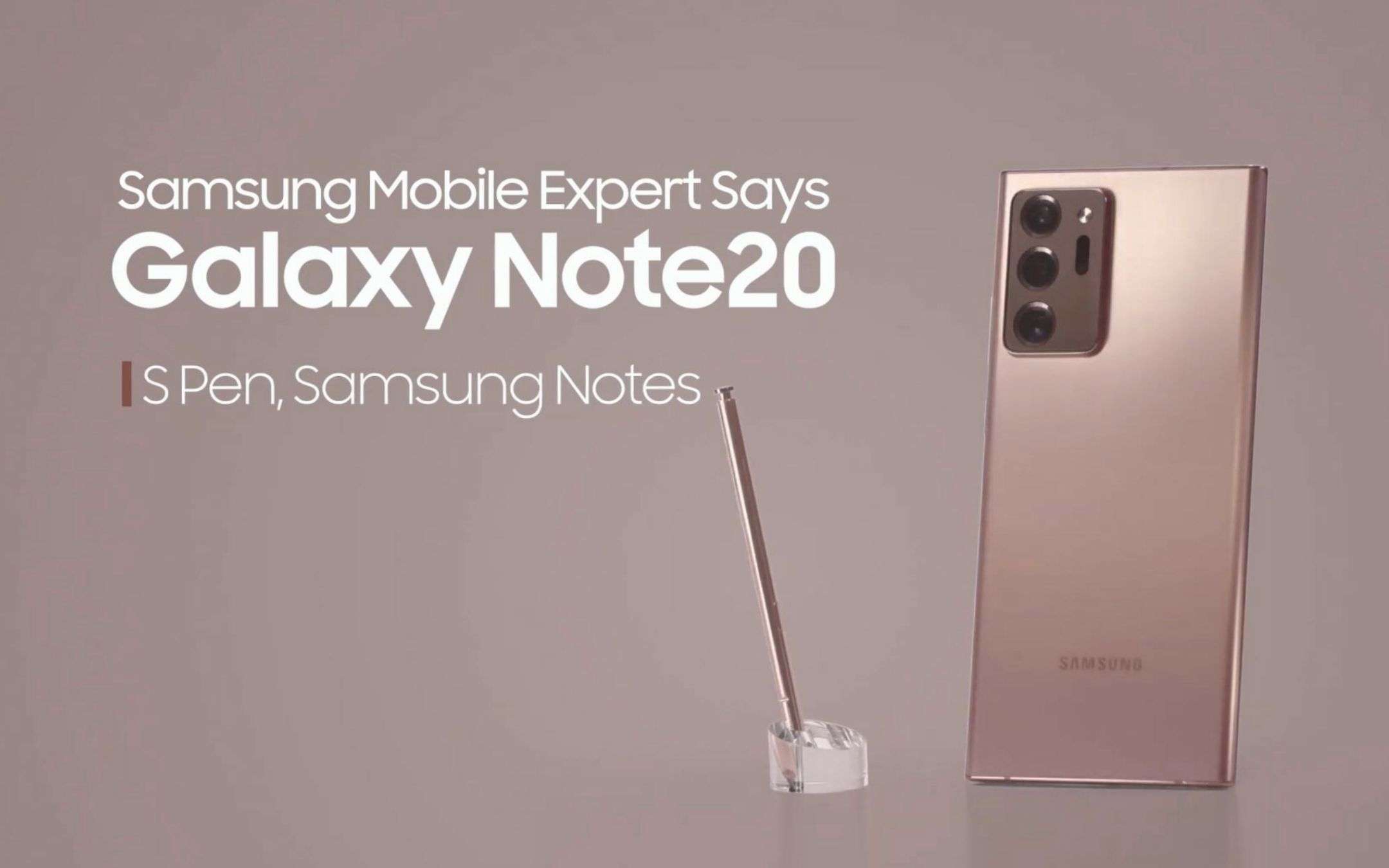 Galaxy Note20 e Note20 Ultra 5G: focus sulla S Pen