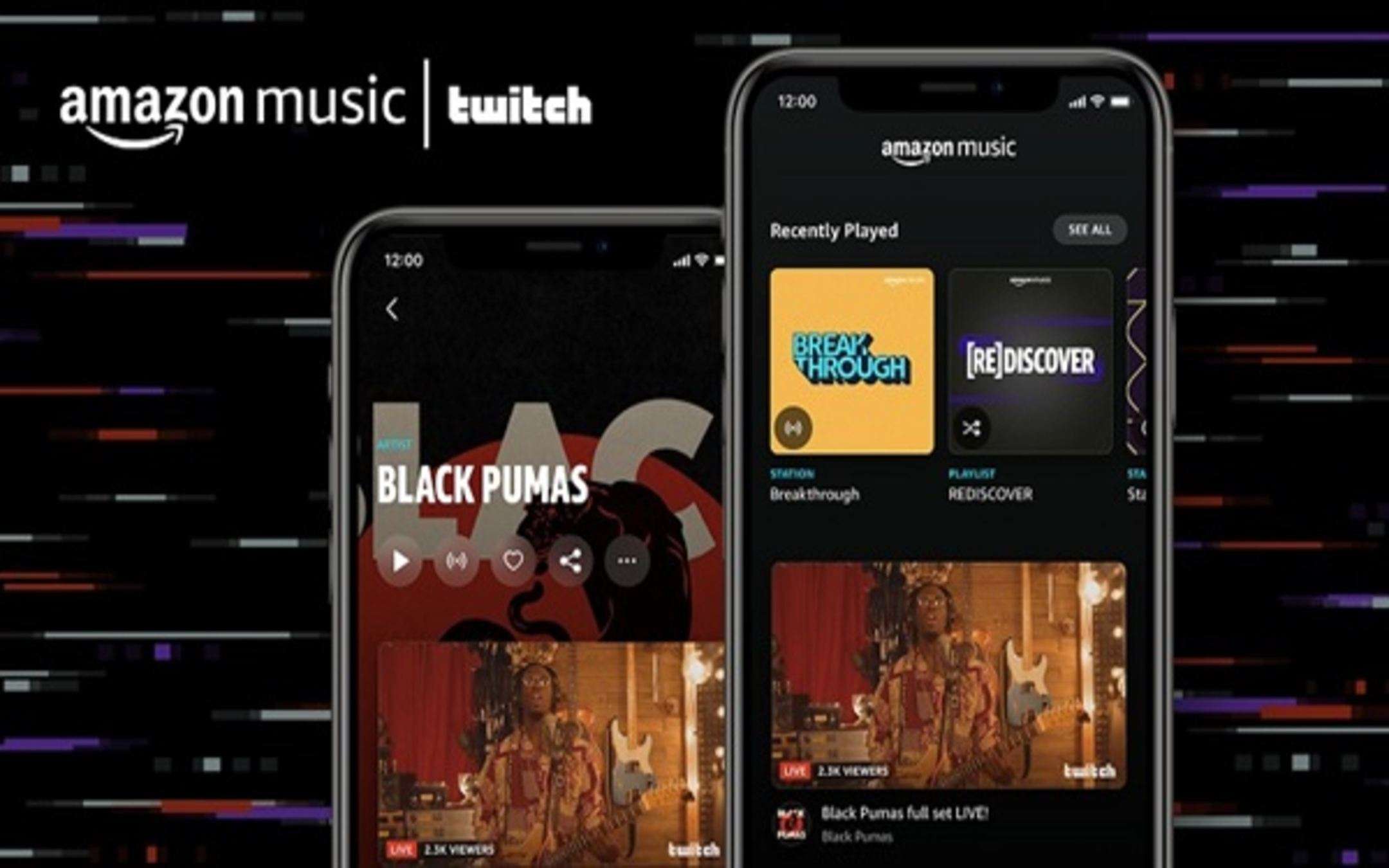 Amazon: streaming live di Twitch nell'app musicale