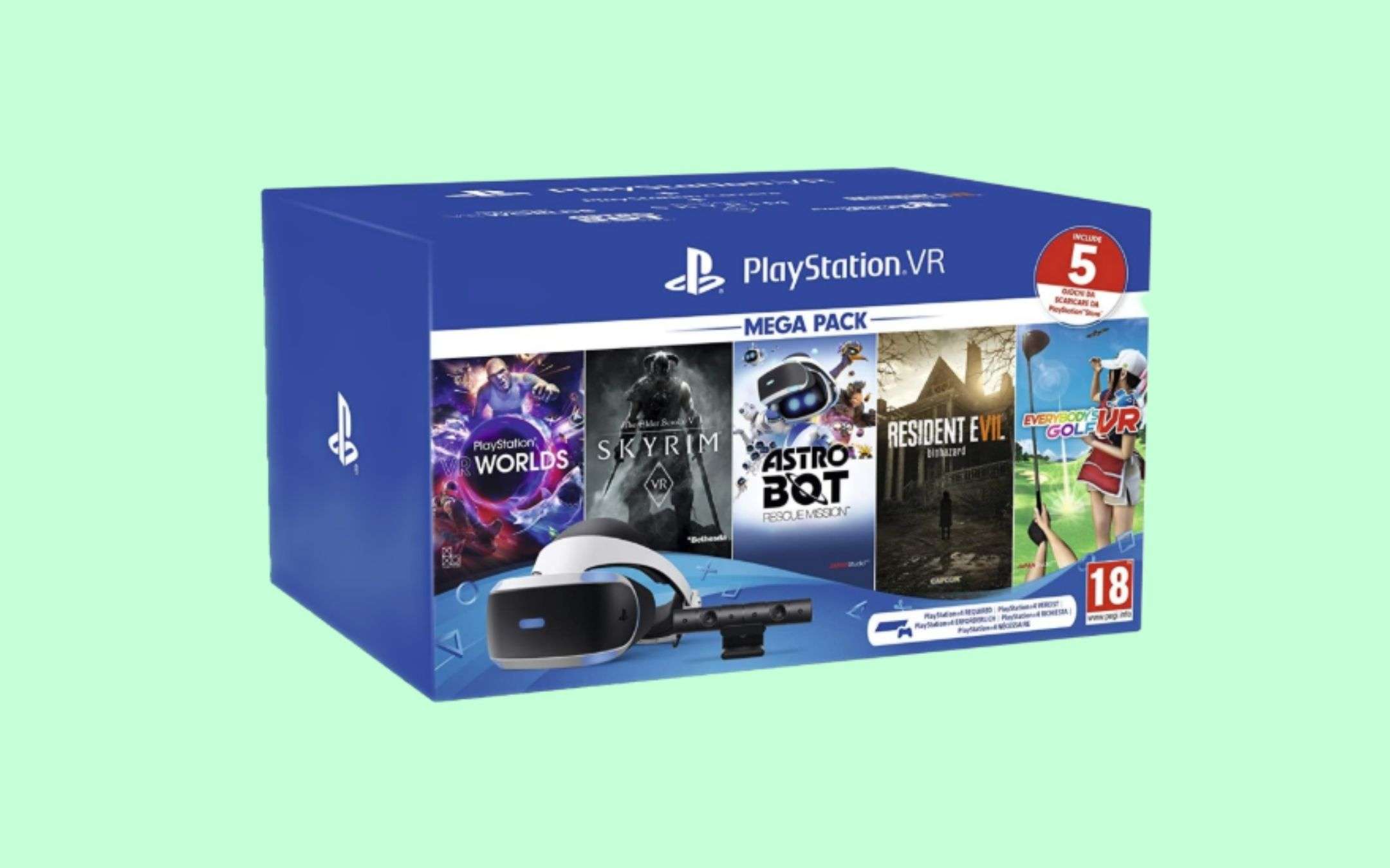 PS VR, Camera e 5 giochi a circa 250 euro