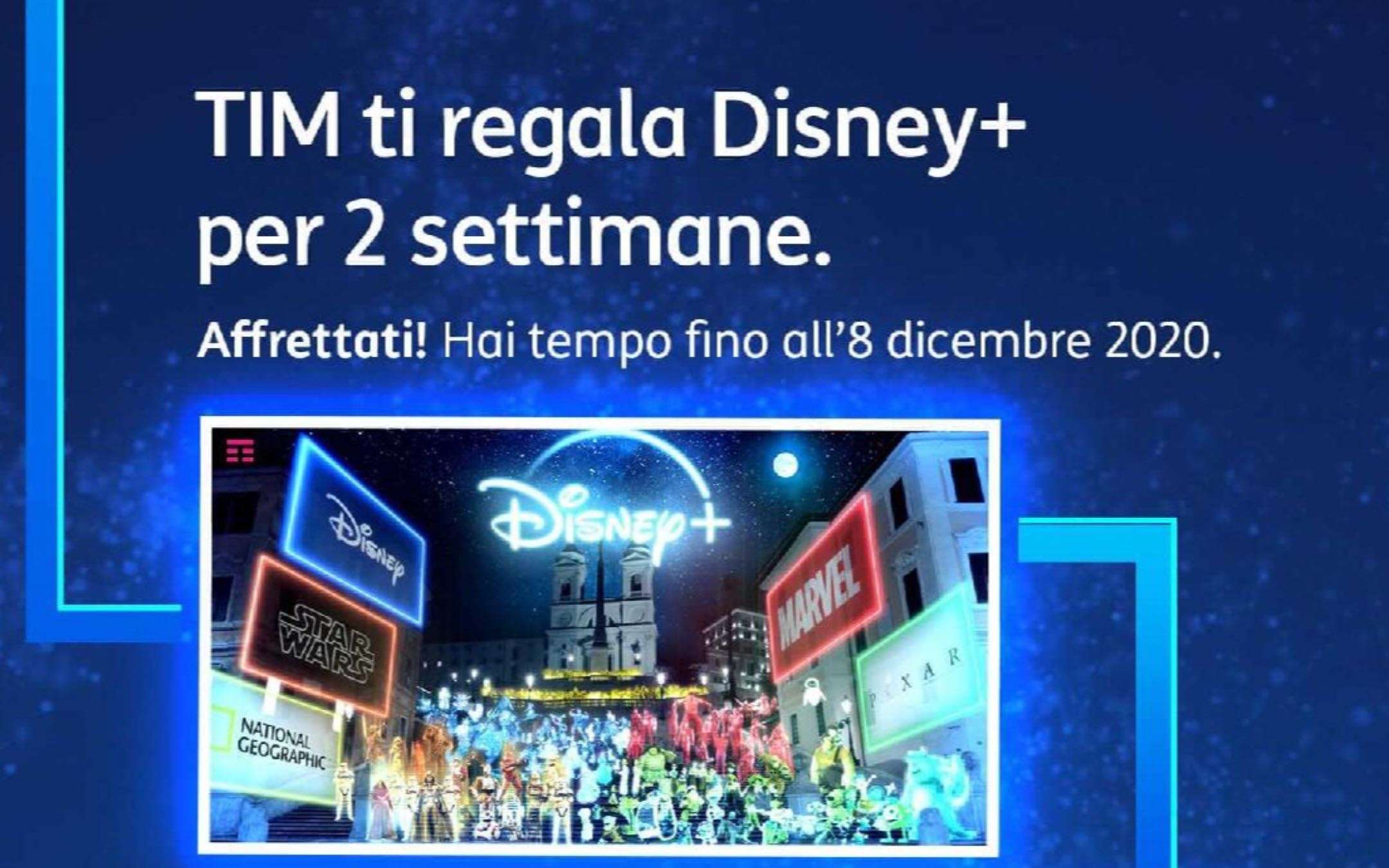 TIM Black Friday 2 settimane di Disney Plus gratis