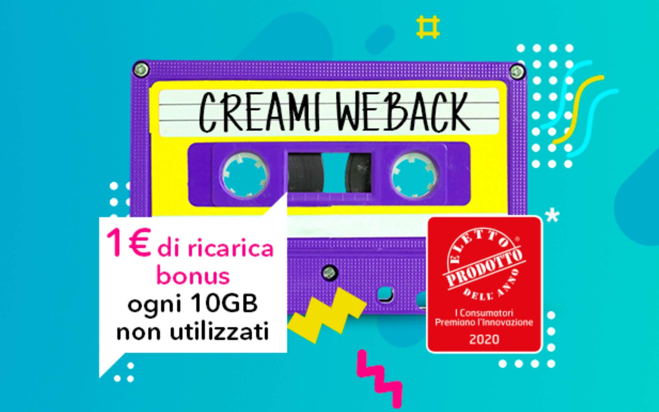 Creami WeBack: 50GB a 9,99€ con Poste Mobile