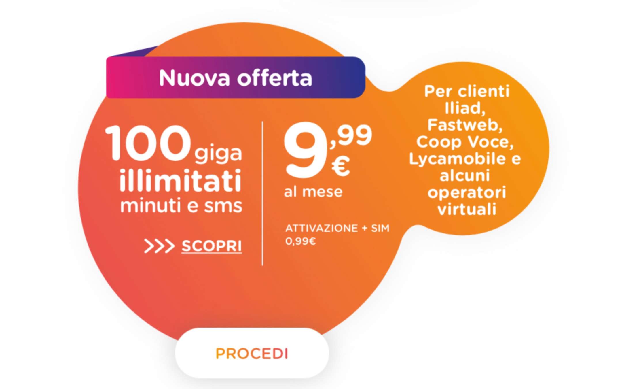 HoMobile: Promo a 9,99€ al mese con 100GB