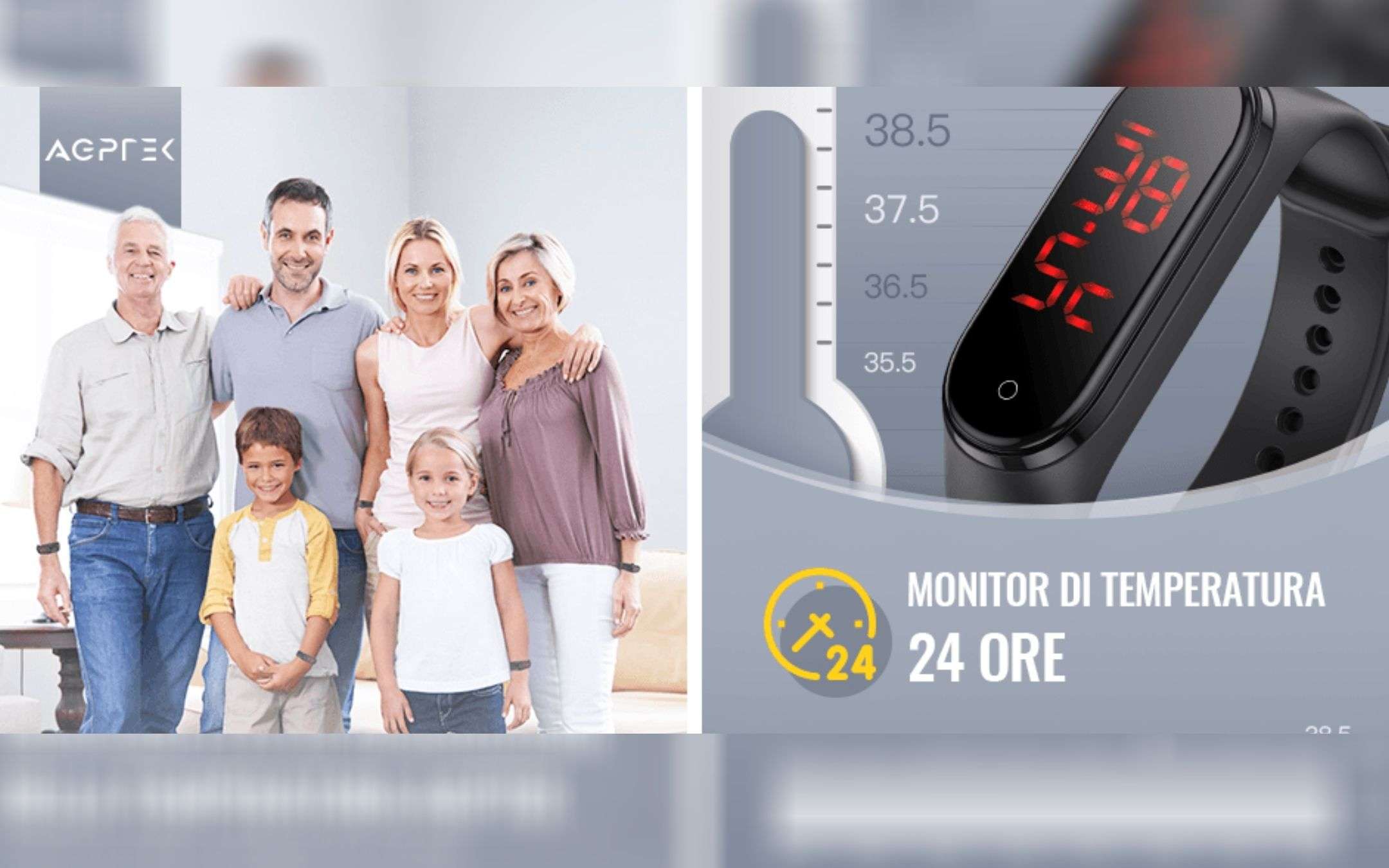 Termometro da polso (design smart band): 12€, consegna 1 giorno