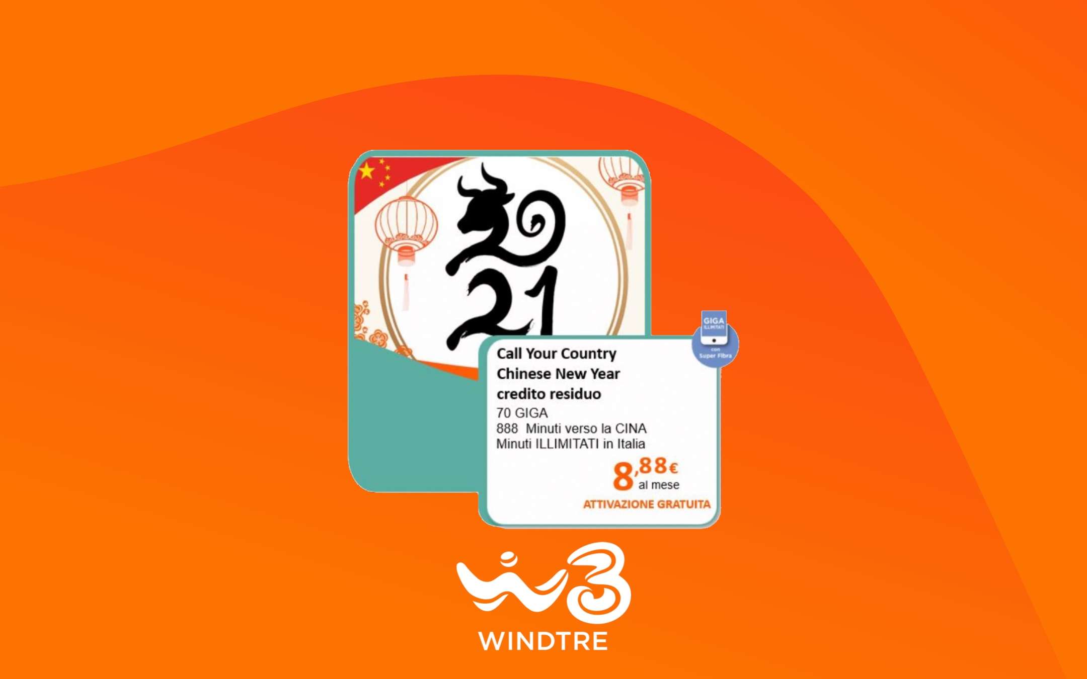 Call Your Country Chinese New Year: 70GB a 8,88€