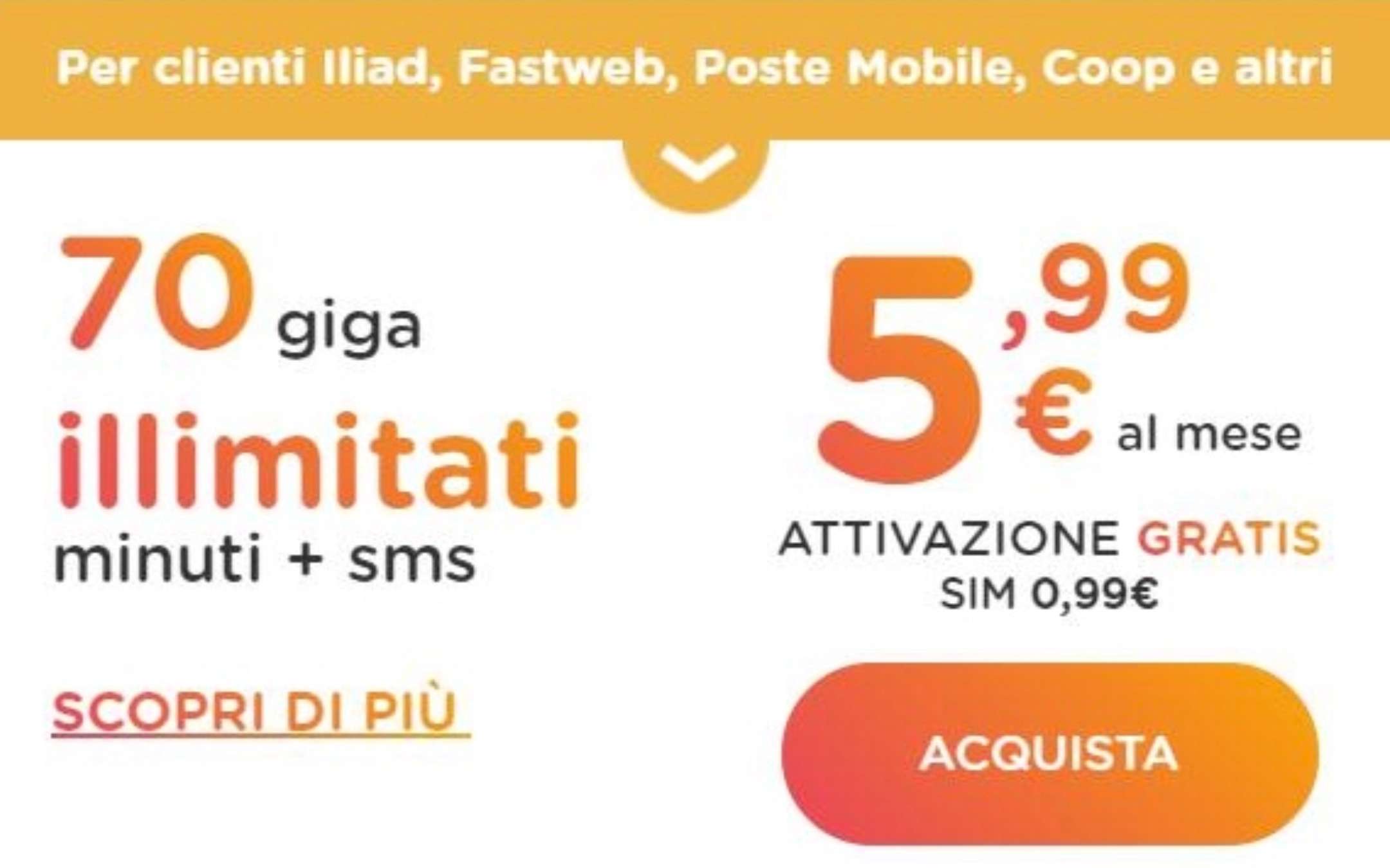 HoMobile: nuove promo da 5,99€ anche da Iliad