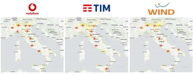 Problemi sulla rete mobile italiana
