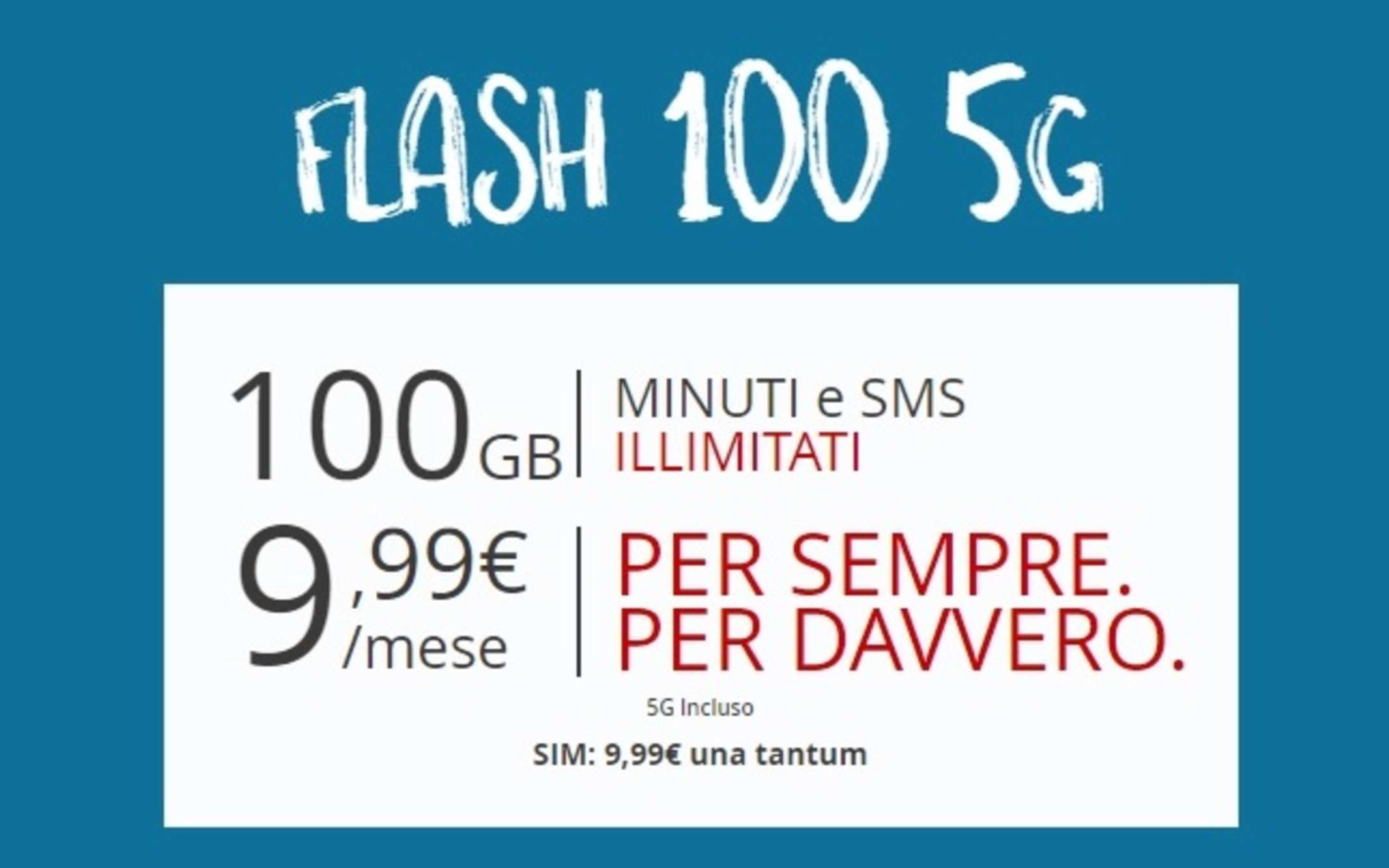 Flash 100 5G: promo winback a 9,99€ al mese