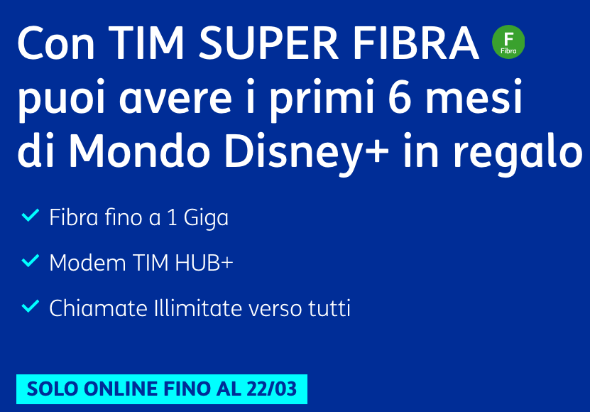 TIM Super Fibra Disney+