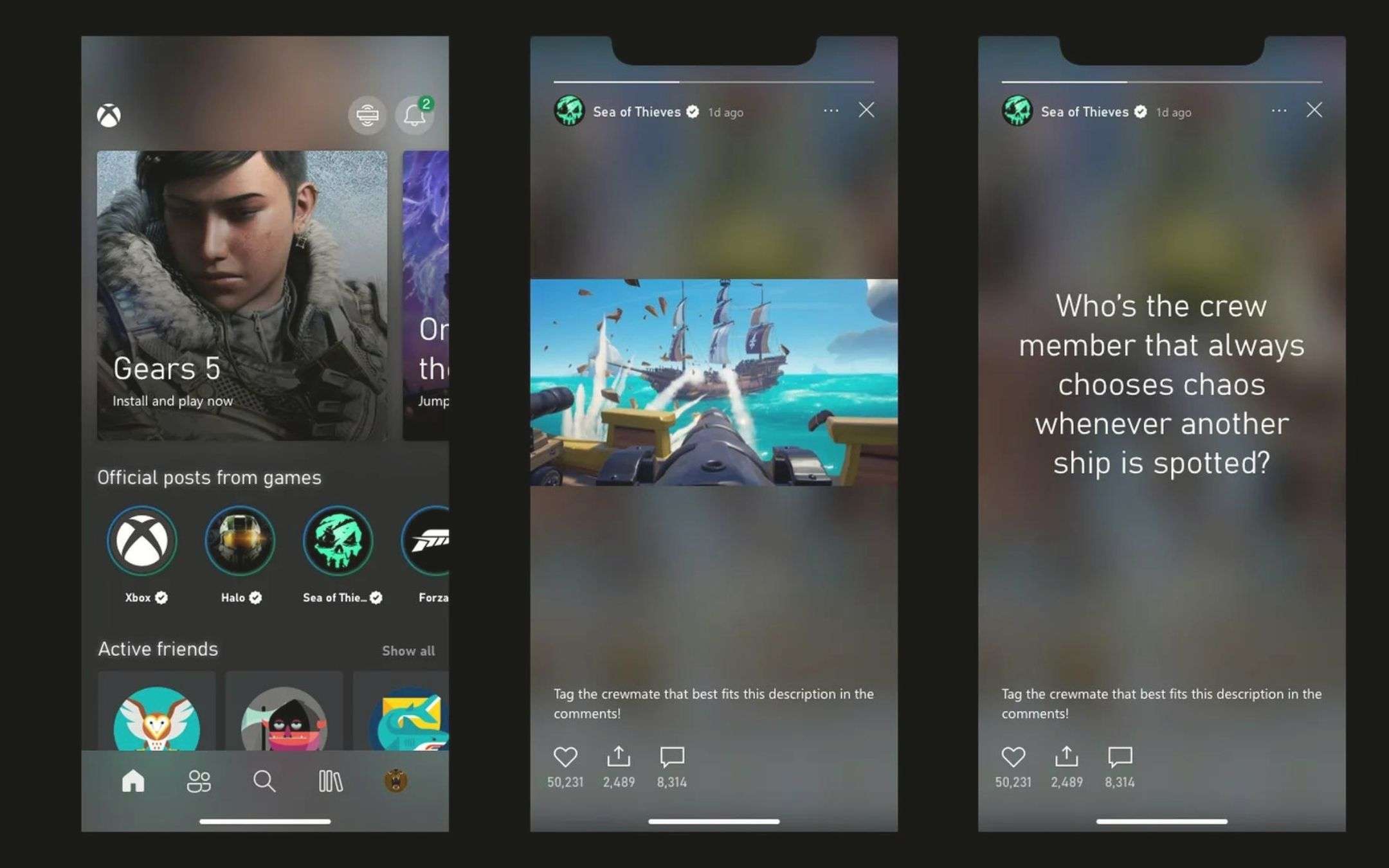 Sì, perfino l'app di Xbox ora ha le Storie