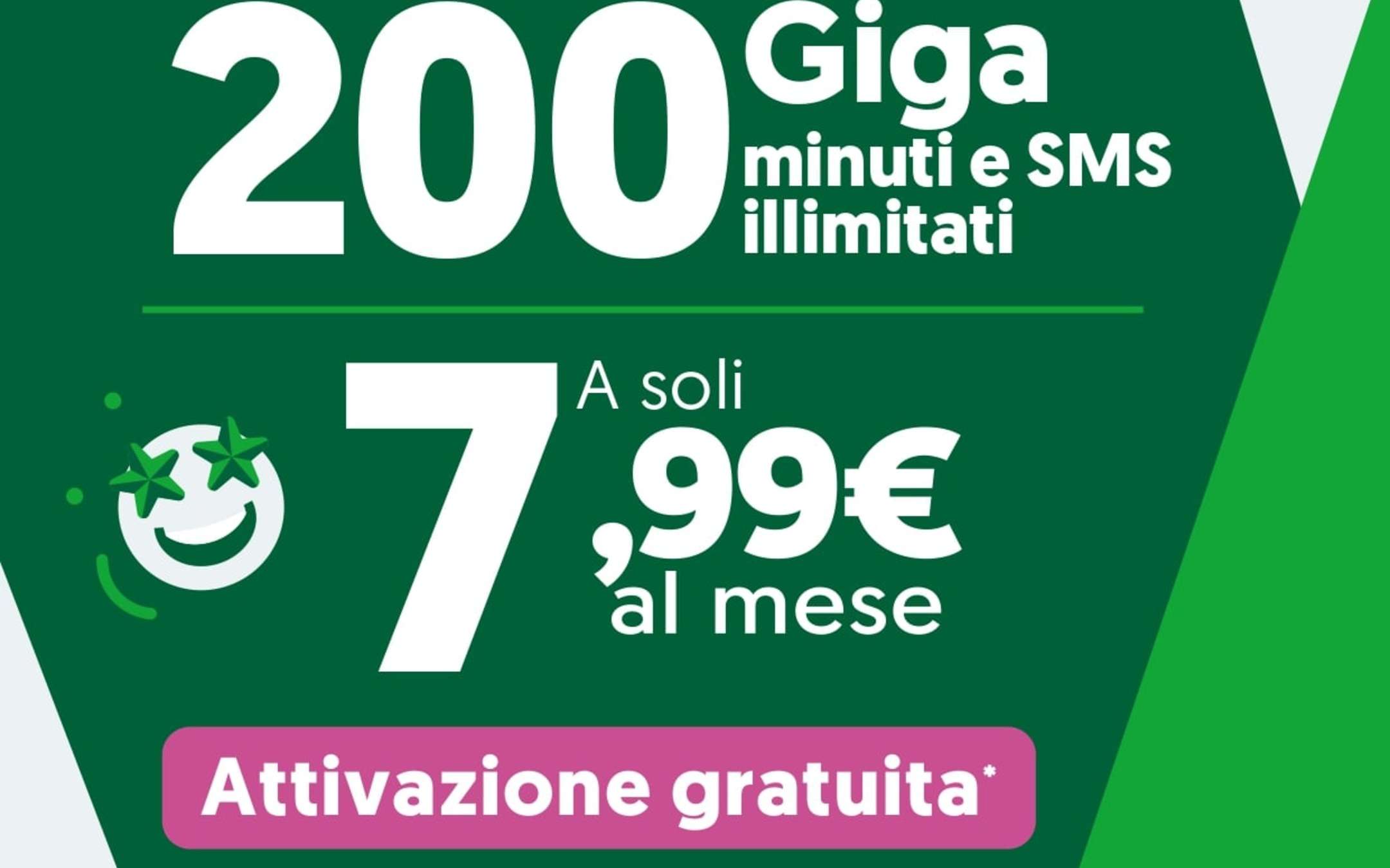 Very: Promo FLASH con 200GB, minuti e SMS a 7,99€