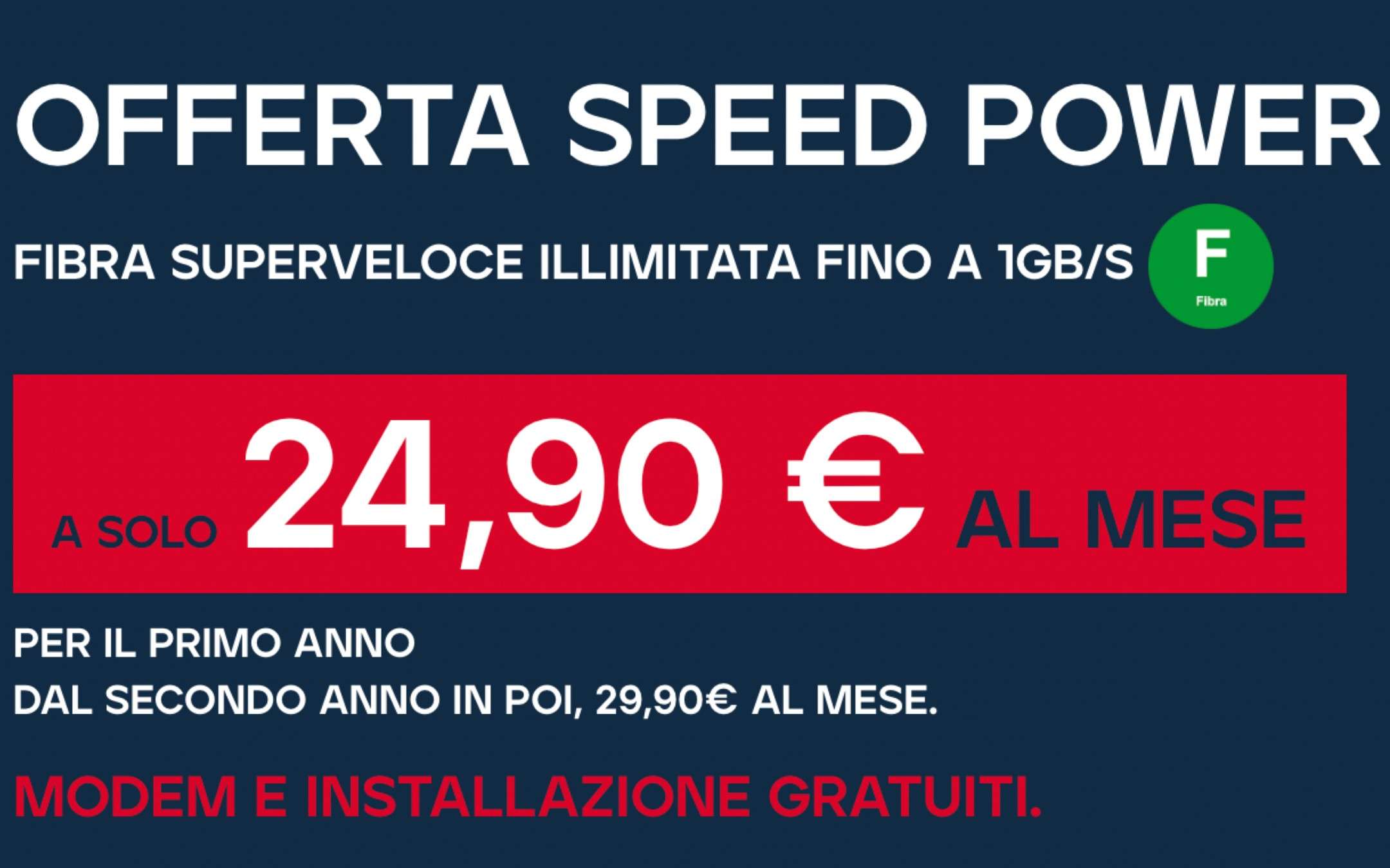 Promo Speed Power JustSpeed: FTTH a 24,90€