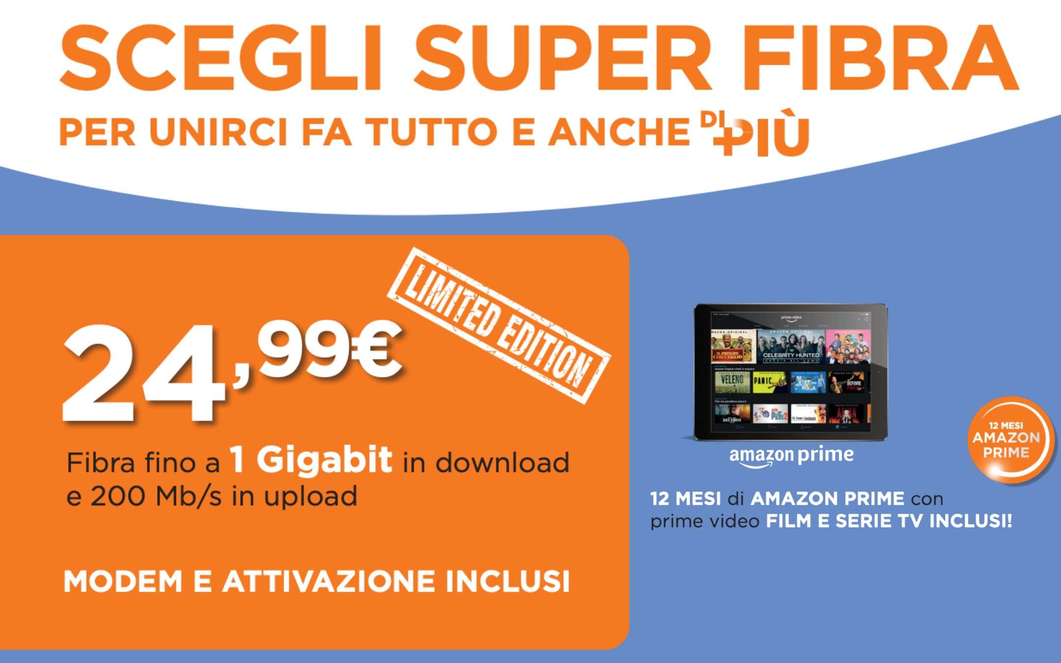 WINDTRE Super Fibra Limited anche ad Agosto!