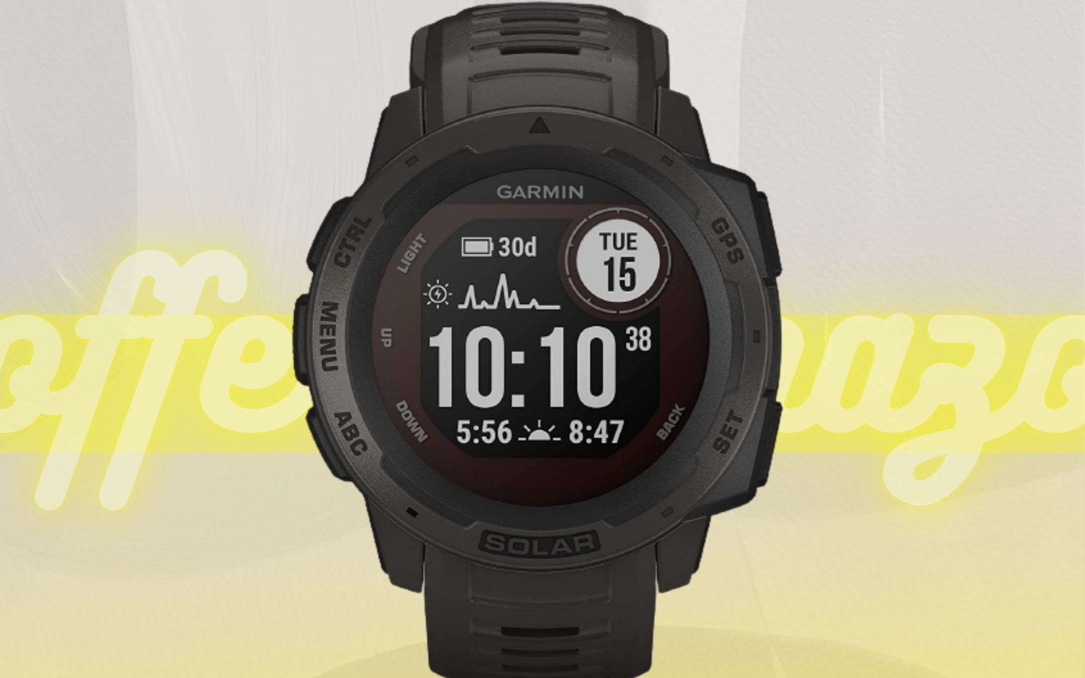 Garmin Instinct Solar: uno smartwatch senza precedenti (-115€)