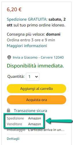 Venduto e spedito da Amazon