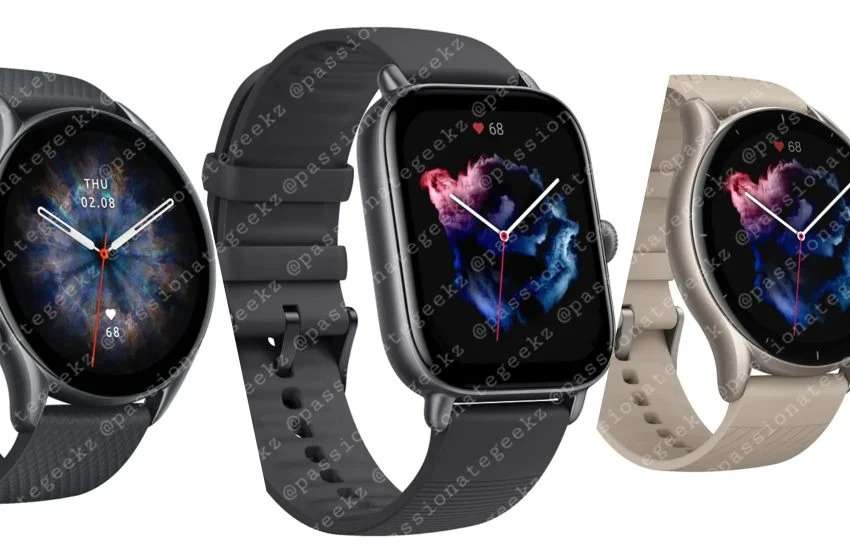 Render smartwatch Amazfit GTS 3 GTR3