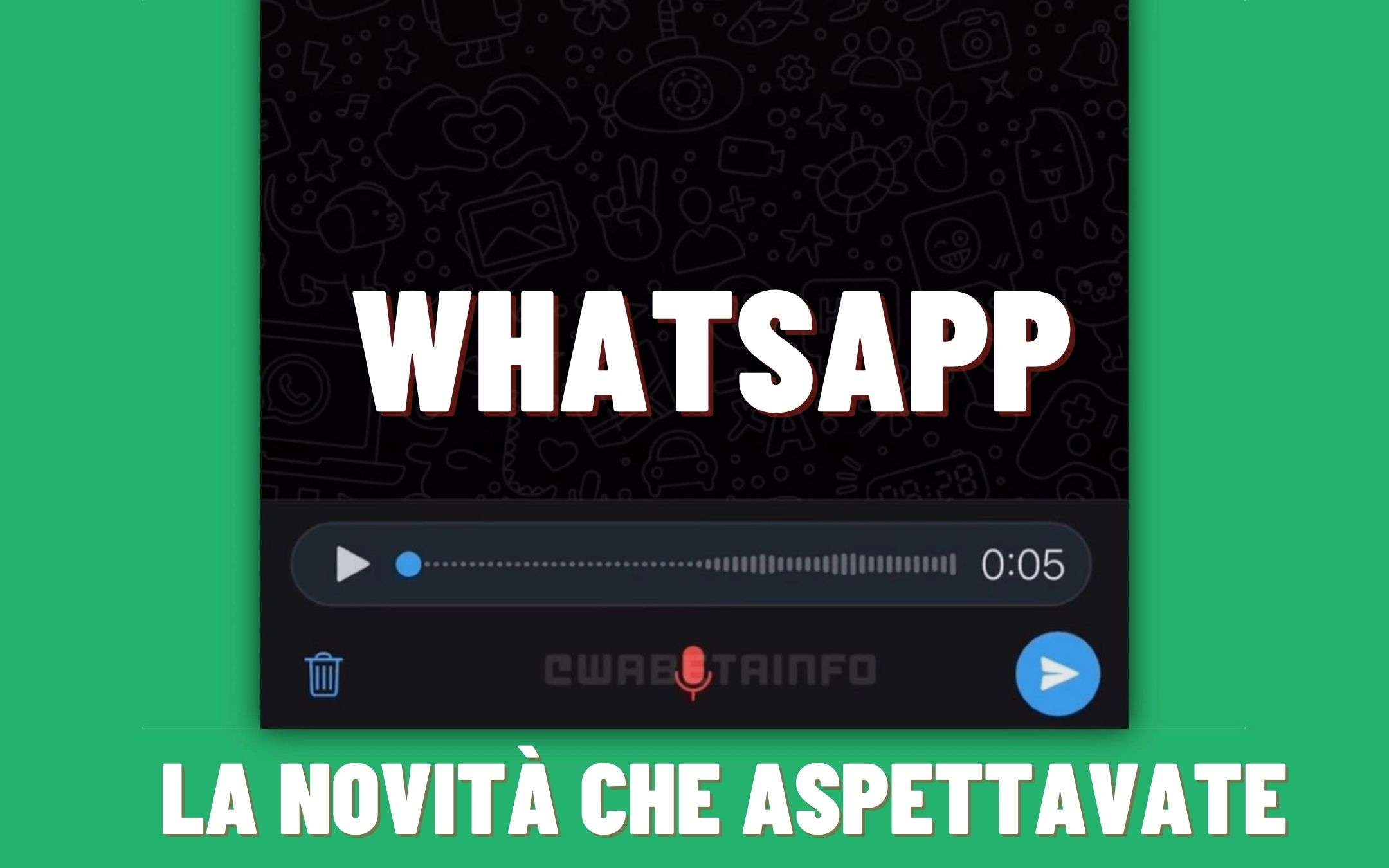 WhatsApp: amate le NOTE VOCALI? Buone notizie per voi