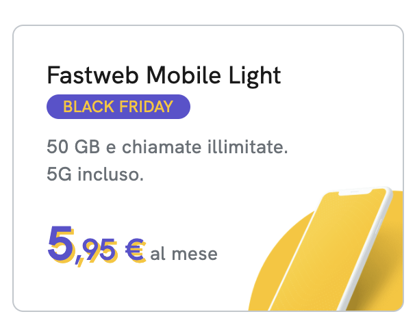 Fastweb Black Friday