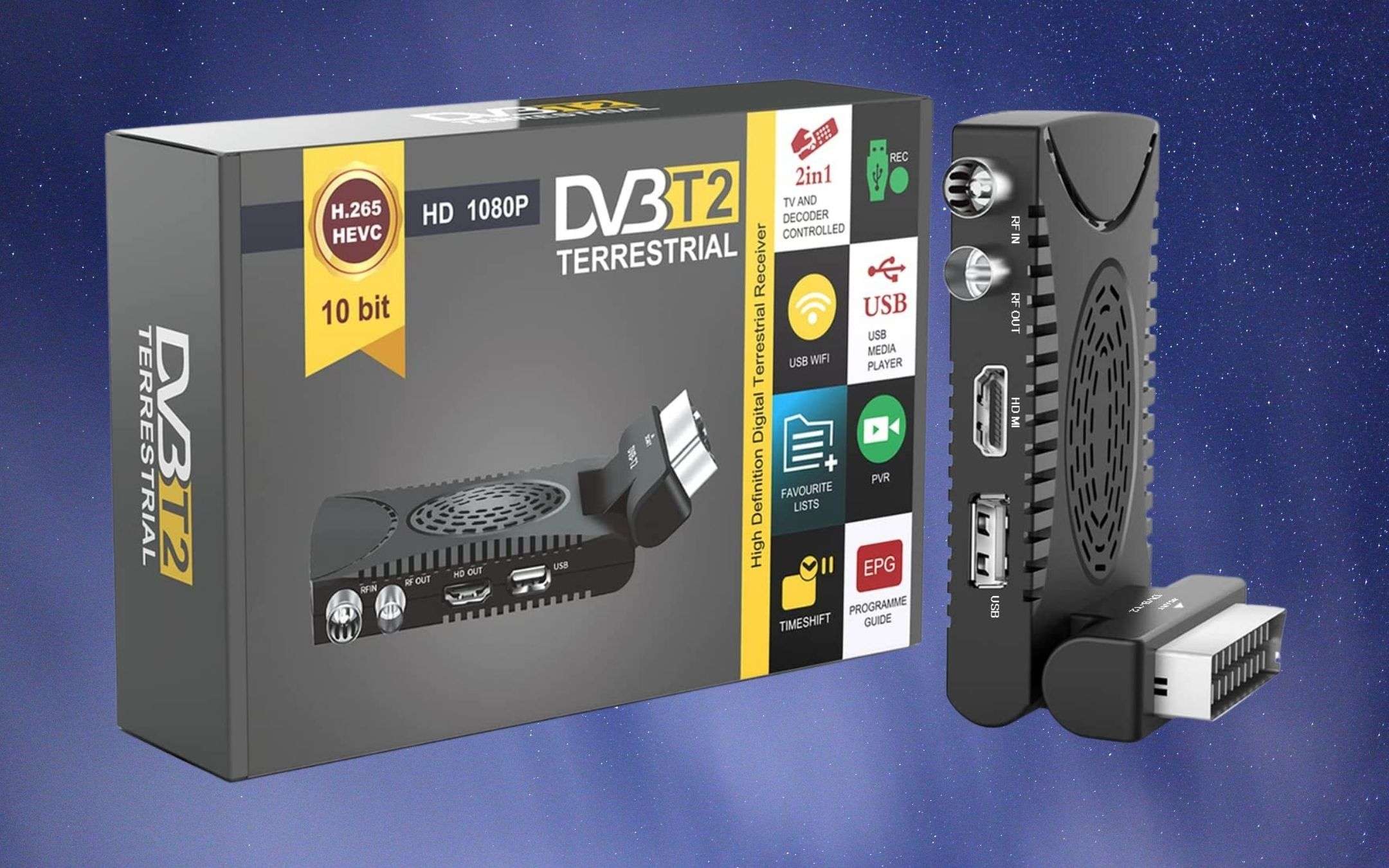 Nuovo Digitale DVB T2: decoder SMART invisibile a 34€