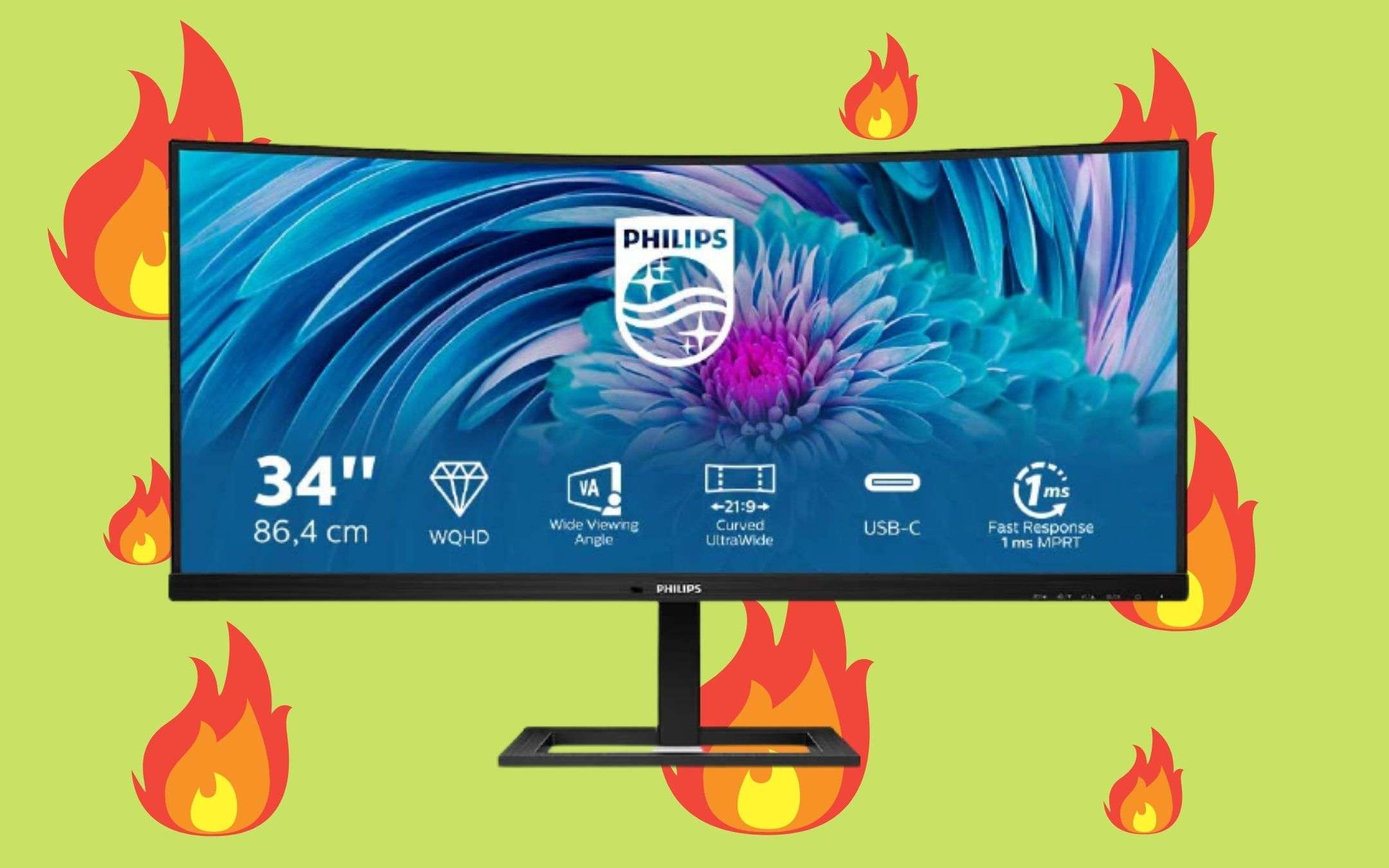 BOMBA sganciata su Amazon: monitor curvo Philips da avere