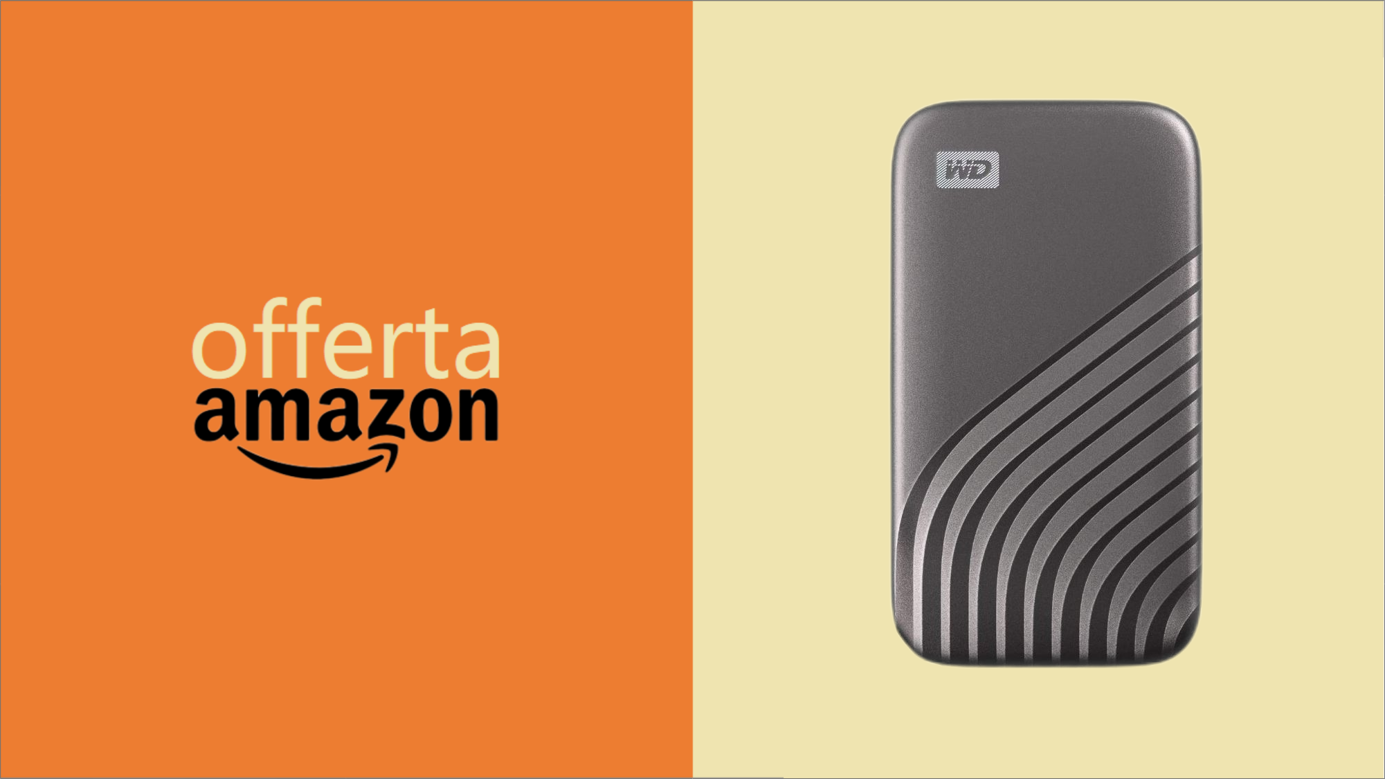 SSD portatile Western Digital da 500GB a PREZZO IMBATTIBILE (-44%)!