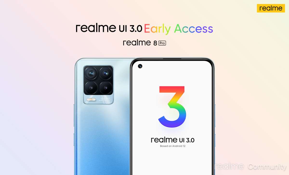 realme 8 pro android 12 ui 3.0 beta