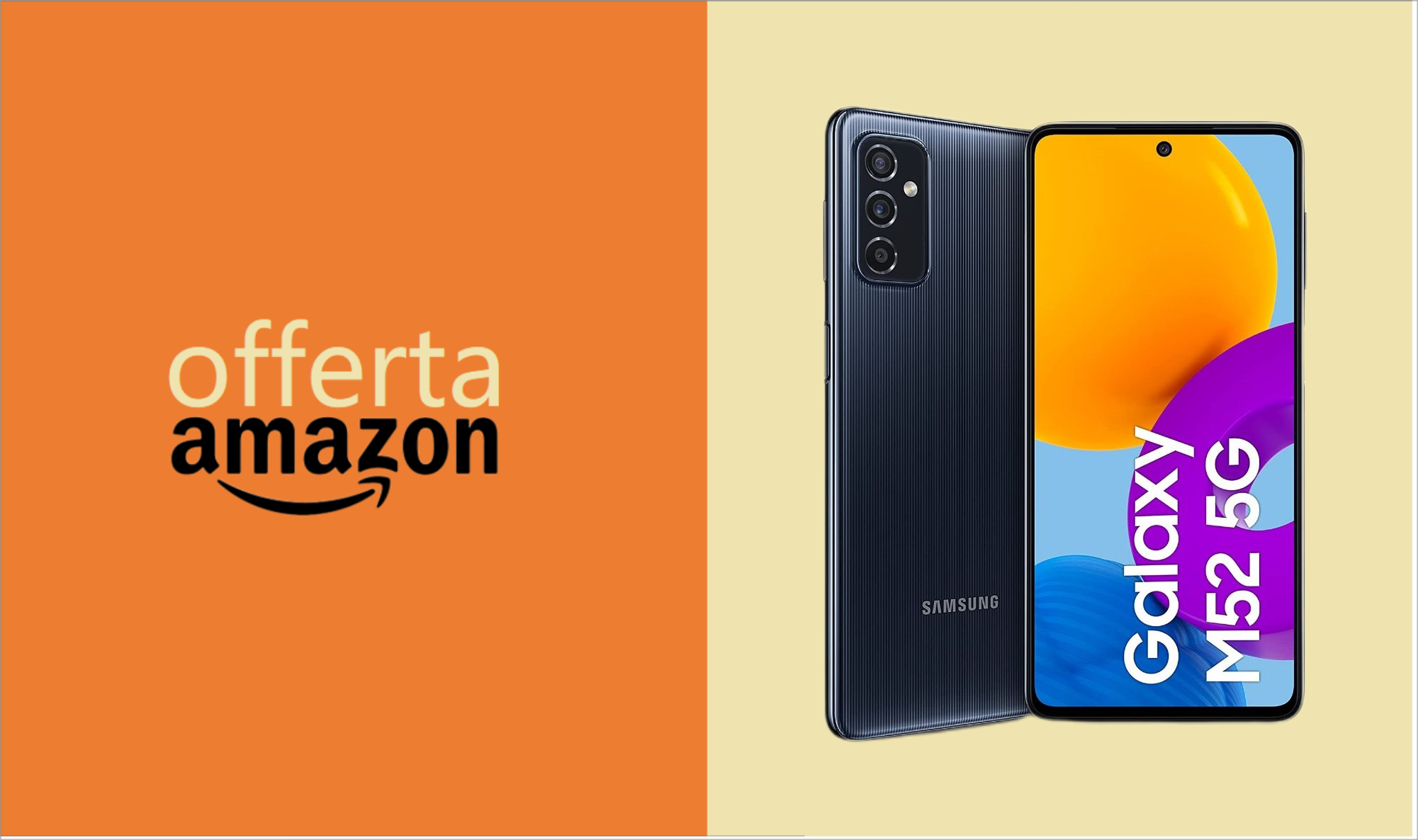 Samsung Galaxy M52 5G a PREZZO IMBATTIBILE su Amazon (-48 euro)!