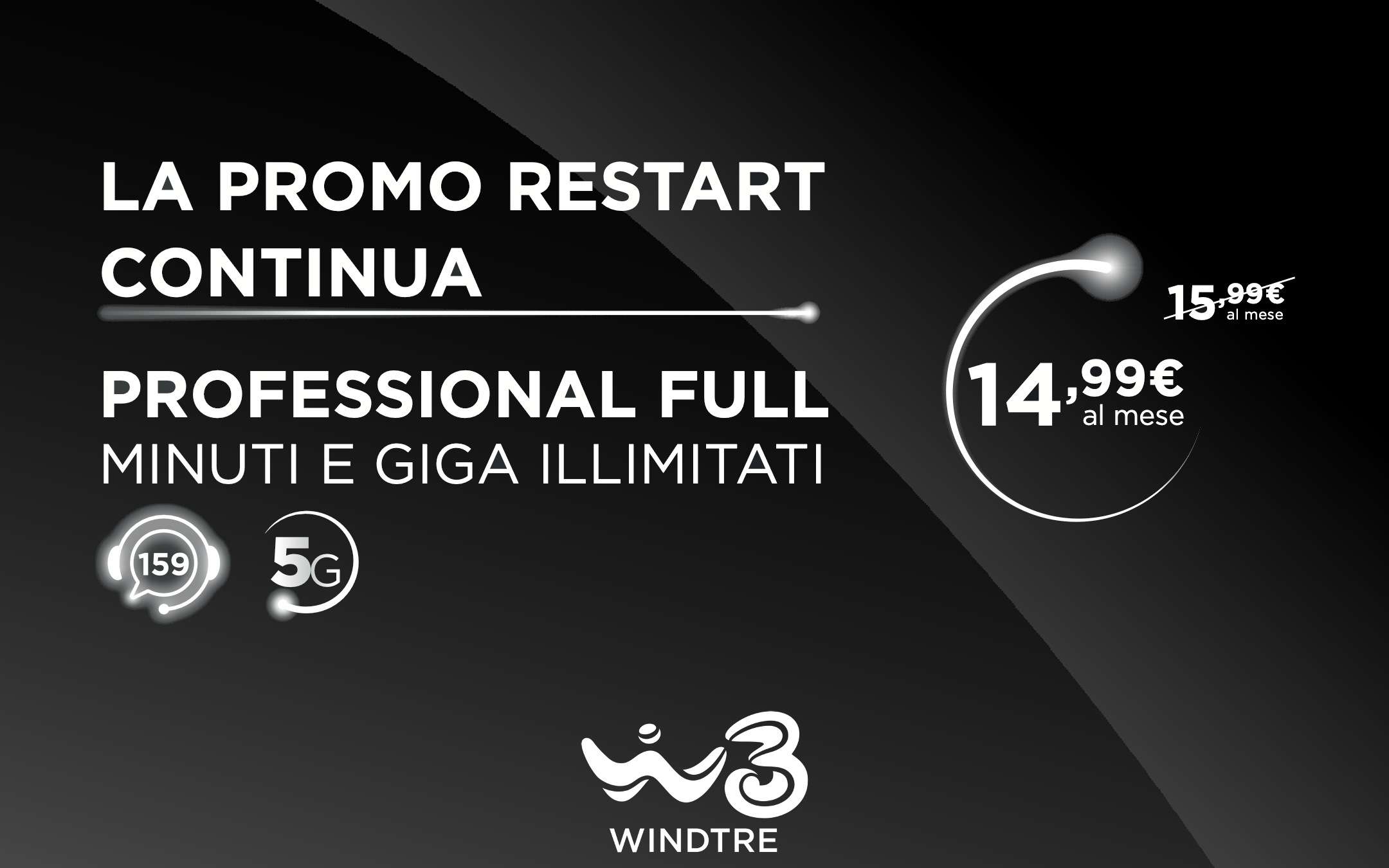 WINDTRE: PROMO Restart PIVA con Giga Illimitati!