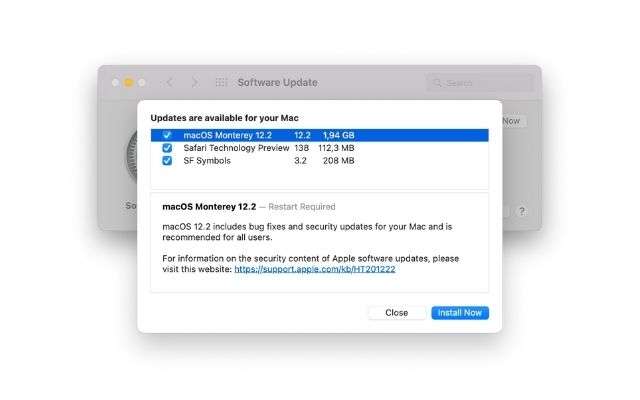 MacOS 12.2