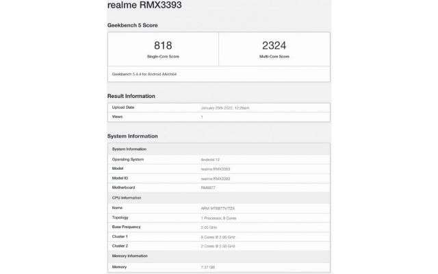 realme 9 pro plus specifiche geekbench