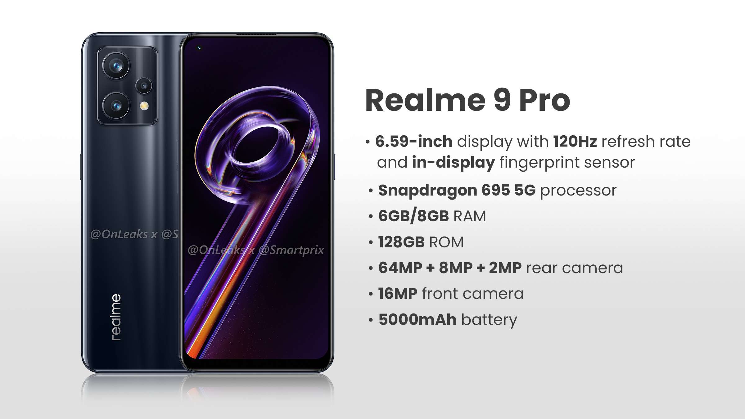 realme 9 pro render specifiche leak