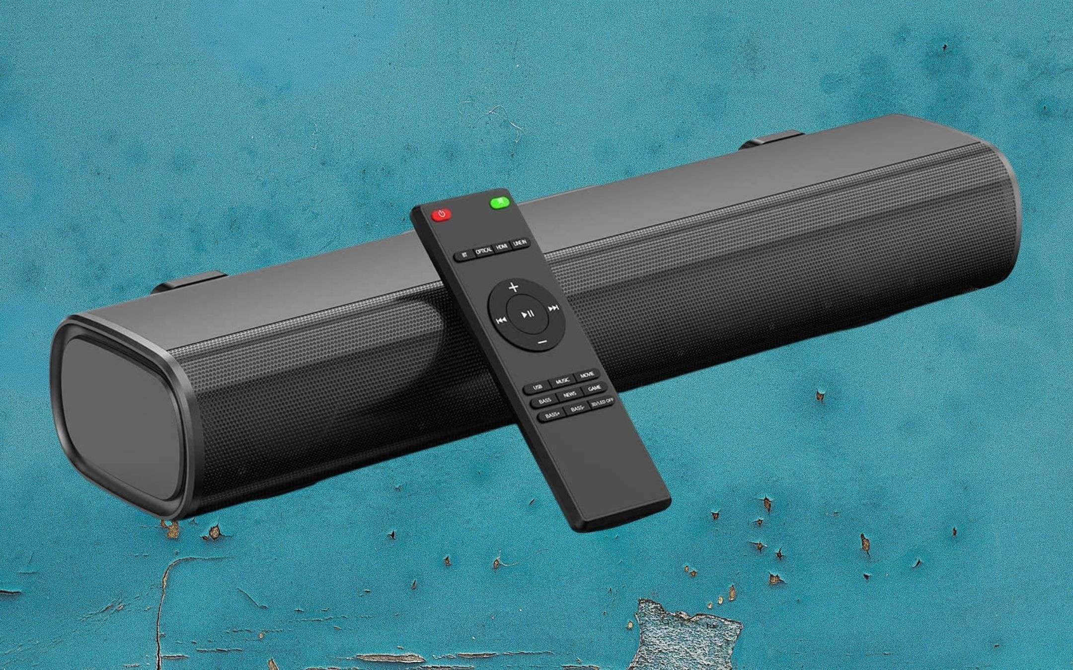 Soundbar compatta 50W PAZZESCA: prezzo ridicolo su Amazon (47€)