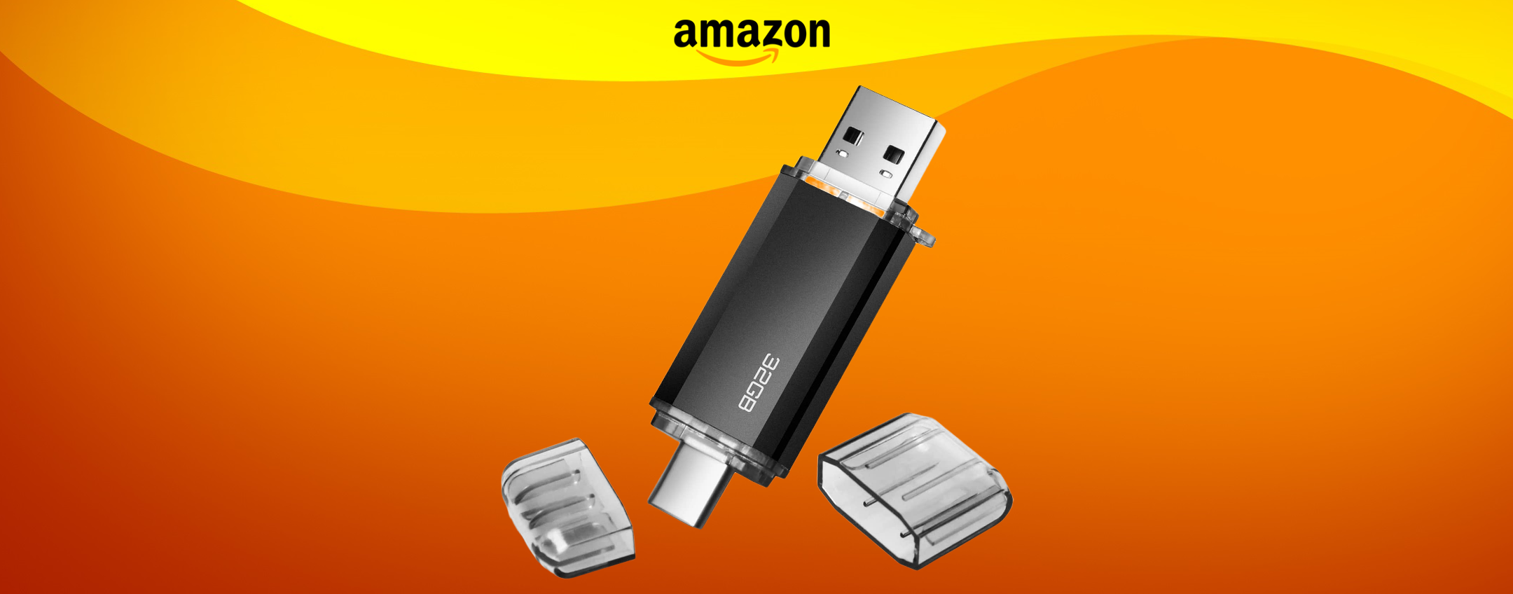 Chiavetta 32GB con 2 uscite USB ad appena 6€: POCHISSIME unità