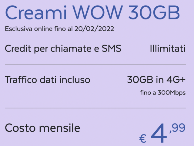 Creami WOW 30GB