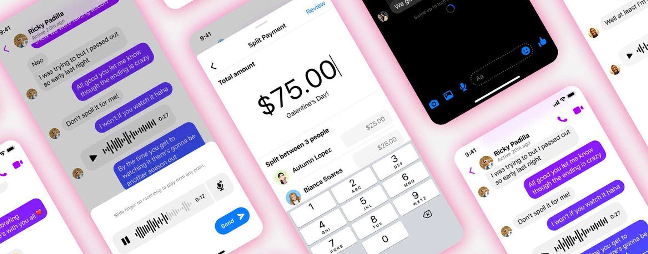 Messenger: pagamenti collettivi, messaggi a tempo e vocali di 30 minuti