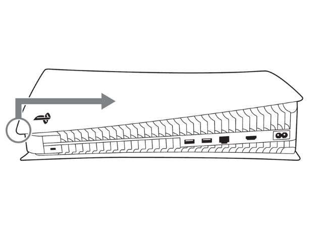 Smontare cover superiore PS5