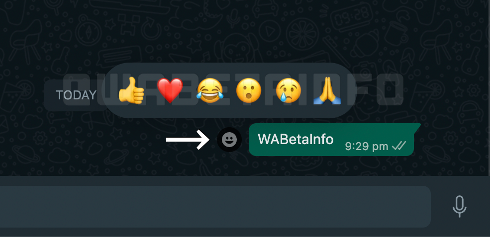 WhatsApp Desktop Beta Reaction